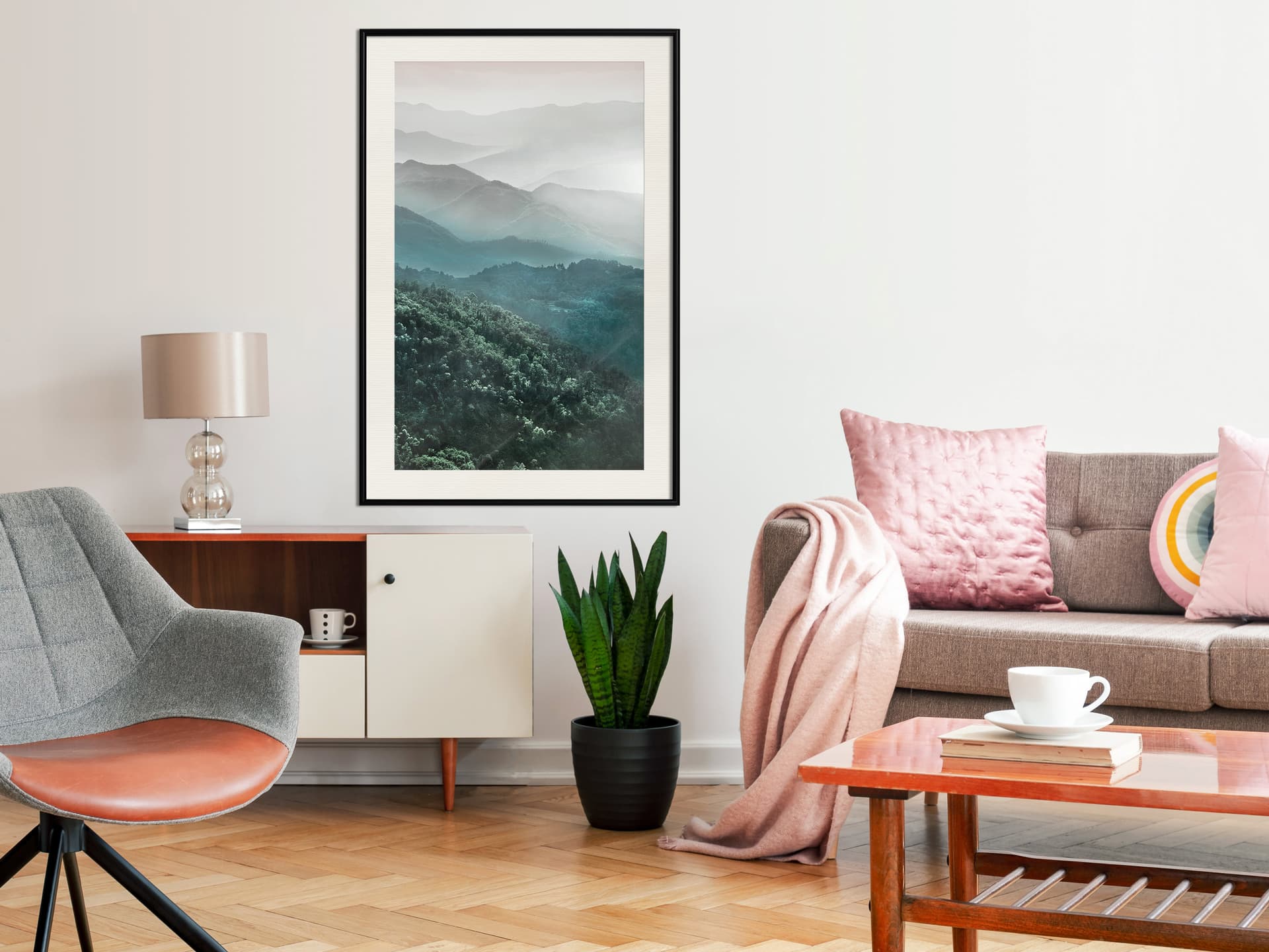 

Plakat - Naturalny gradient II (rozmiar 20x30, wykończenie Rama czarna z passe-partout)