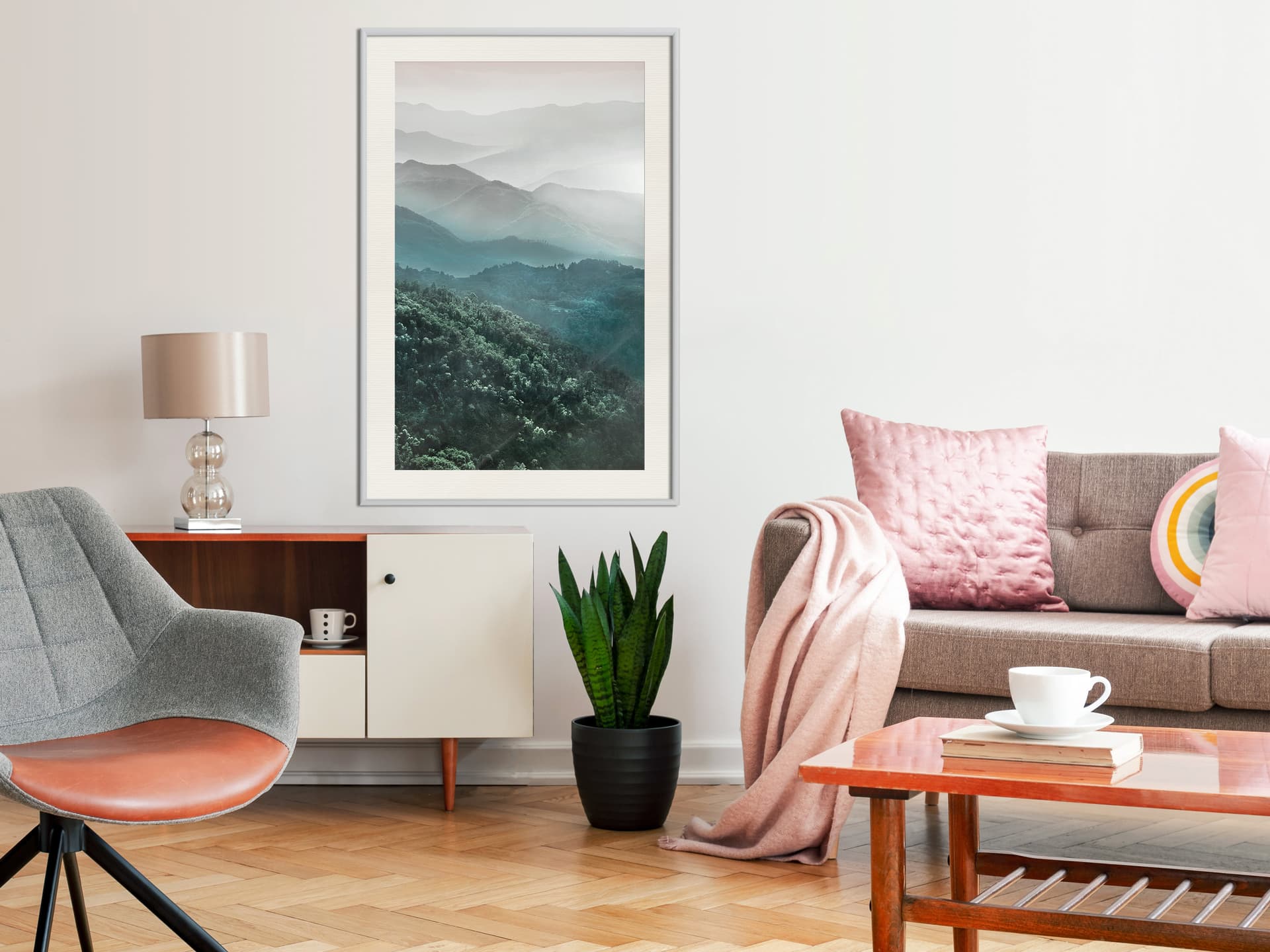 

Plakat - Naturalny gradient II (rozmiar 40x60, wykończenie Rama biała z passe-partout)
