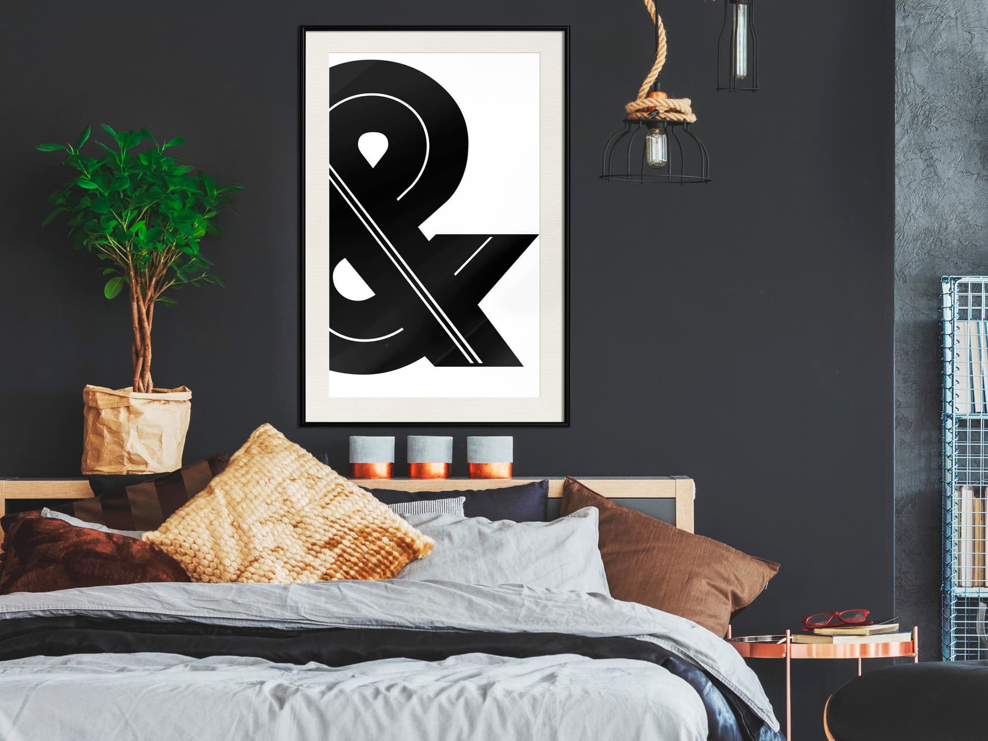 

Plakat - Et (czarno-biały) (rozmiar 30x45, wykończenie Rama czarna z passe-partout)