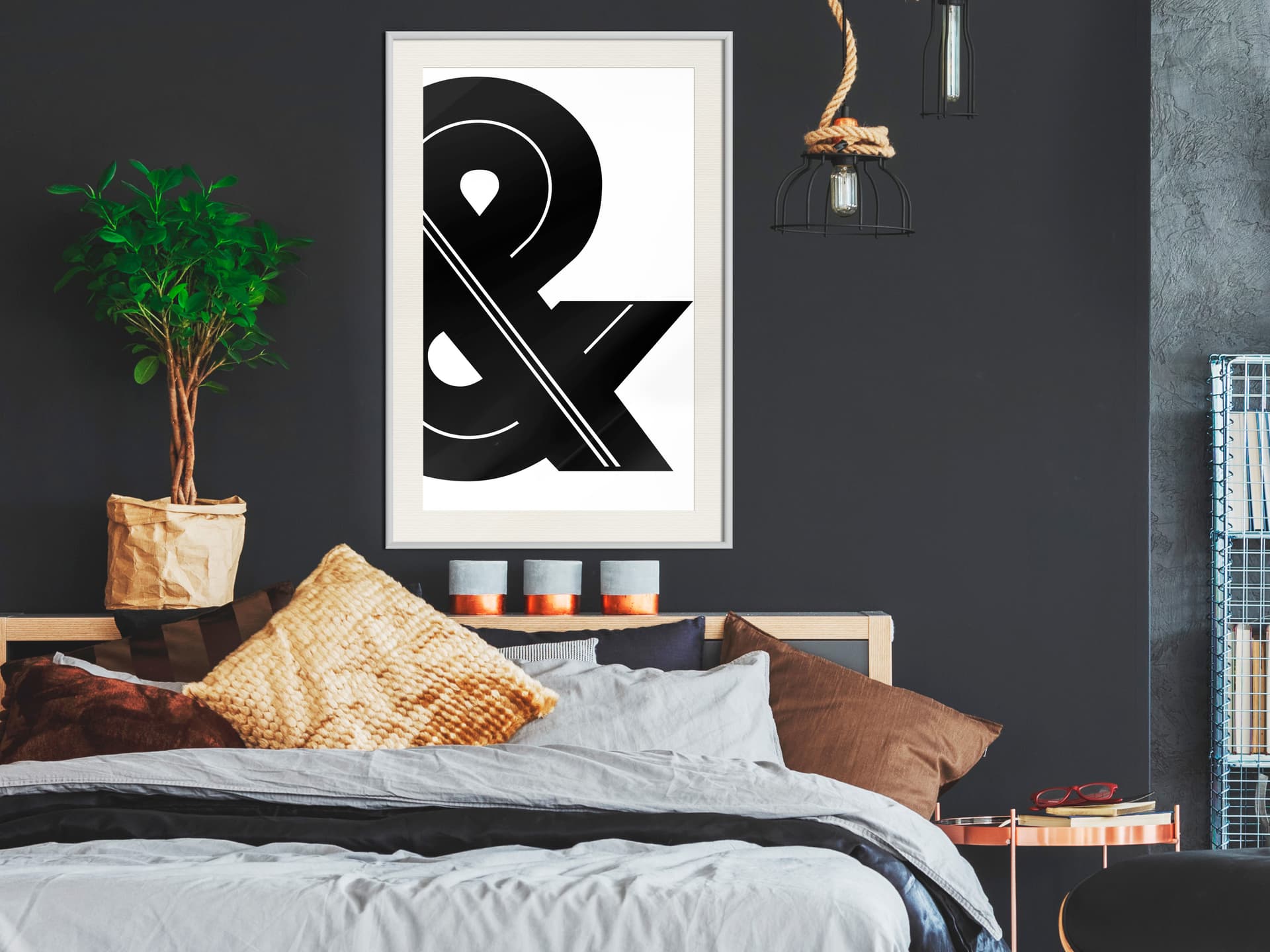 

Plakat - Et (czarno-biały) (rozmiar 20x30, wykończenie Rama biała z passe-partout)
