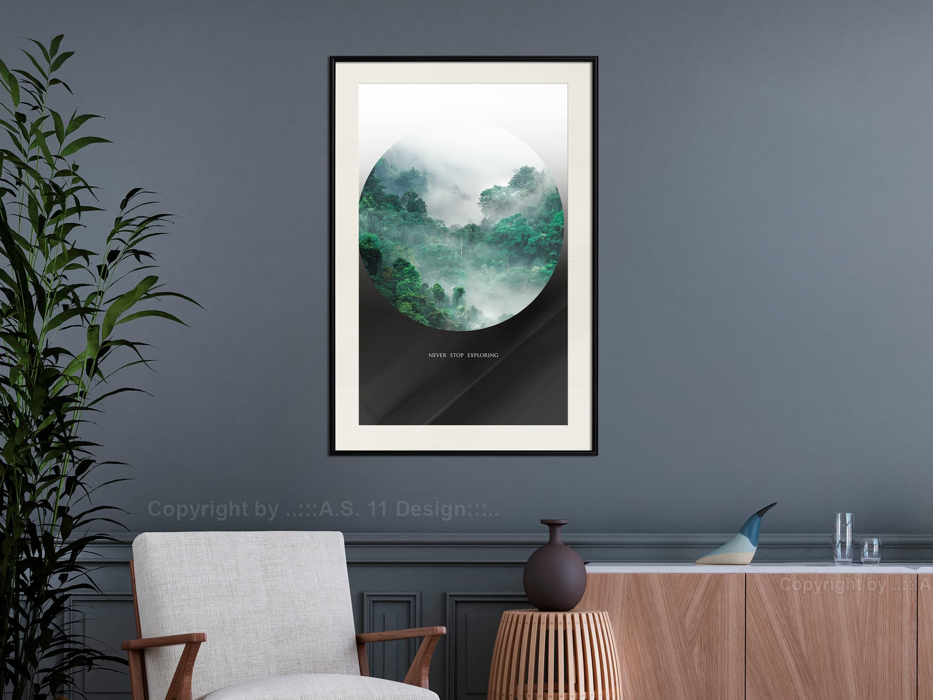 

Plakat - Odkrywaj (rozmiar 30x45, wykończenie Rama czarna z passe-partout)