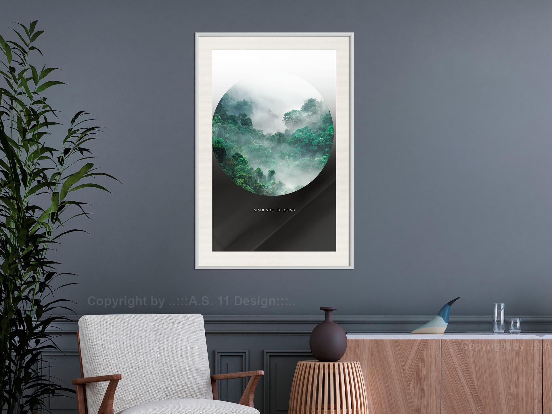 

Plakat - Odkrywaj (rozmiar 20x30, wykończenie Rama biała z passe-partout)