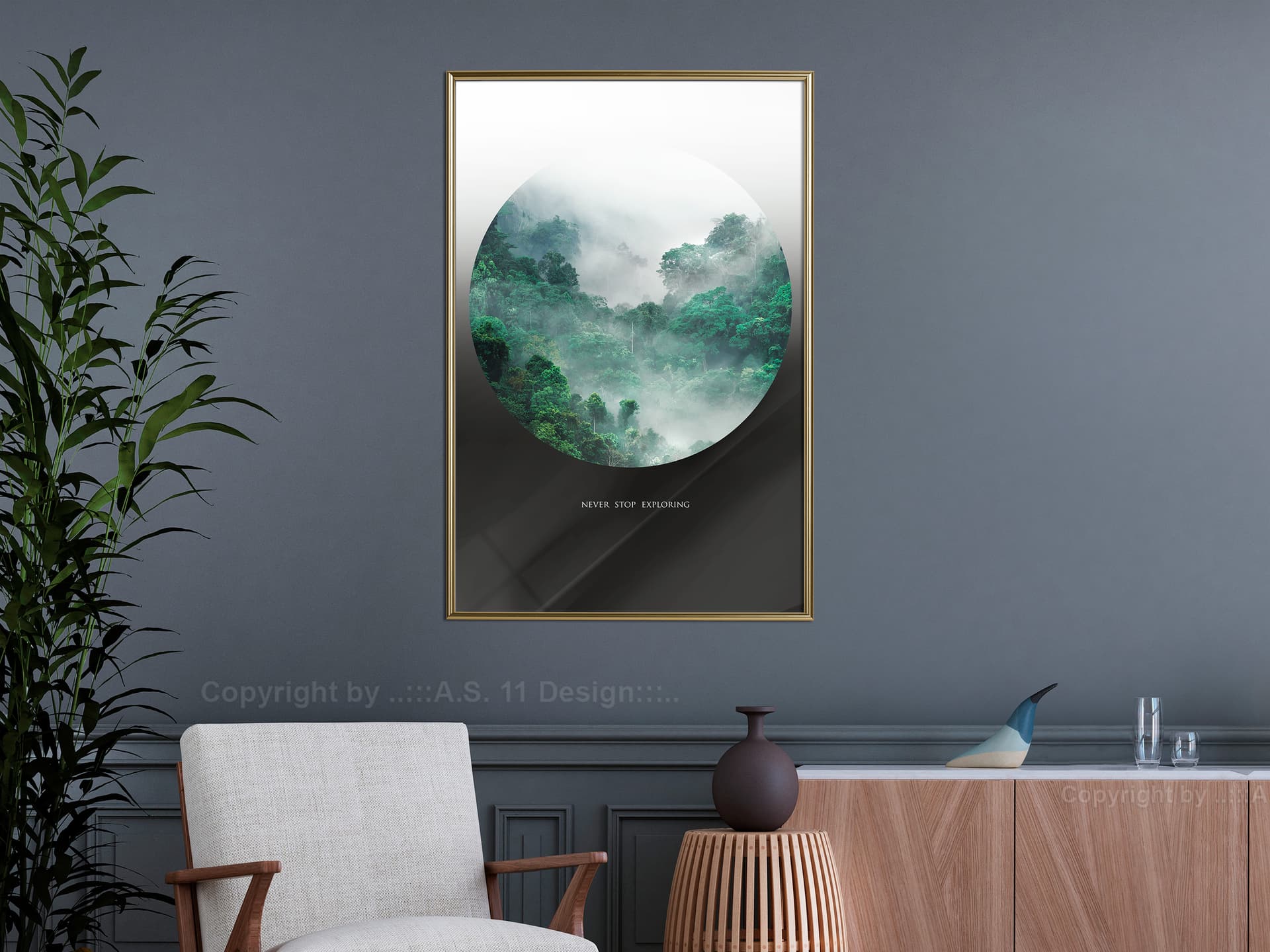 

Plakat - Odkrywaj (rozmiar 20x30, wykończenie Rama złota)