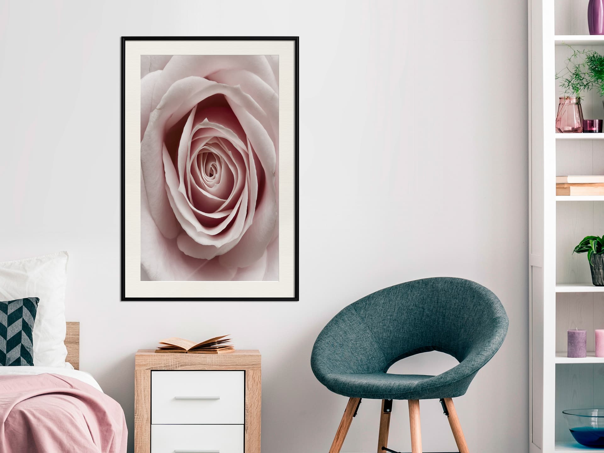 

Plakat - Pąk róży (rozmiar 20x30, wykończenie Rama czarna z passe-partout)