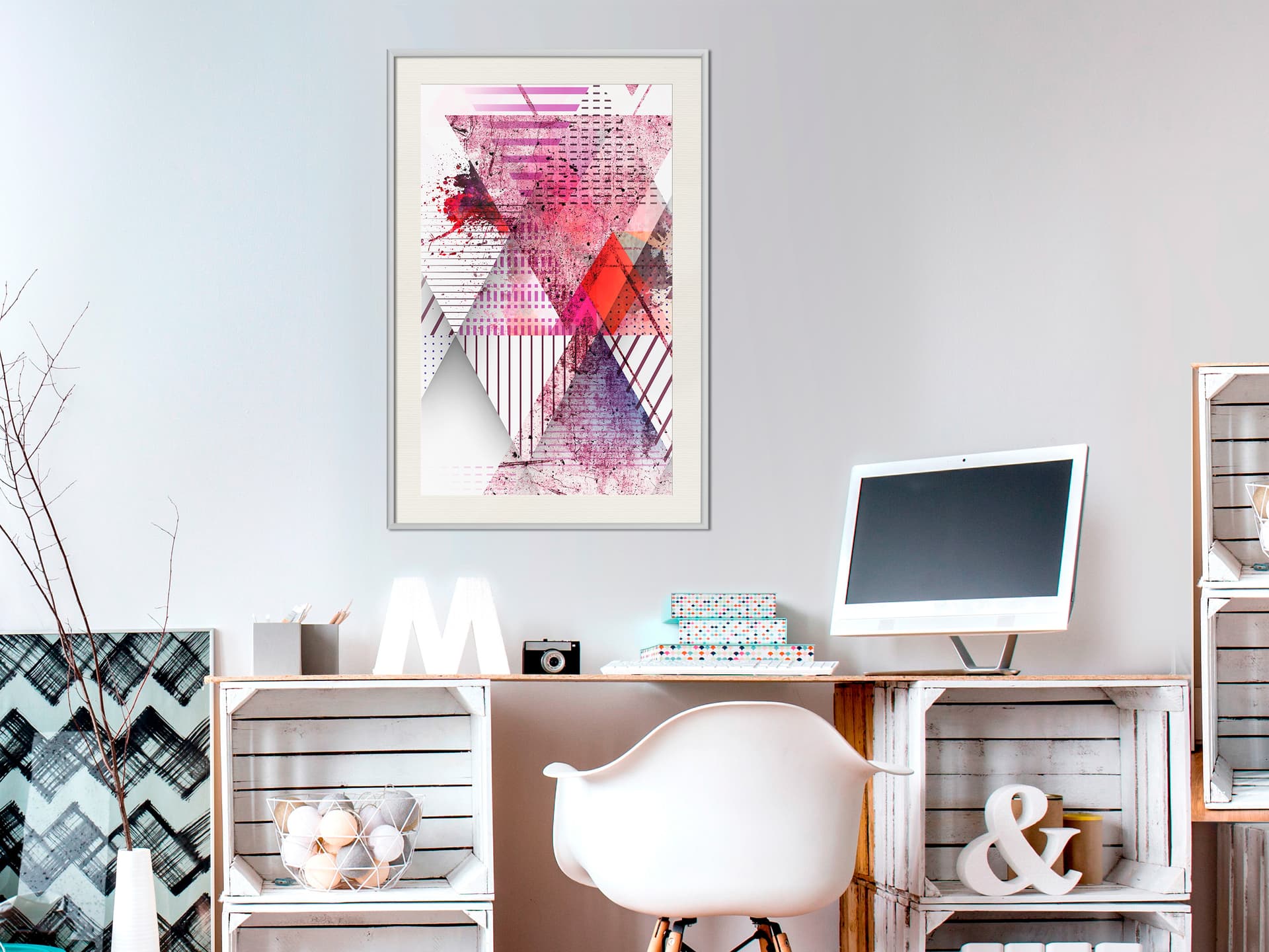 

Plakat - Patchwork I (rozmiar 40x60, wykończenie Rama biała z passe-partout)