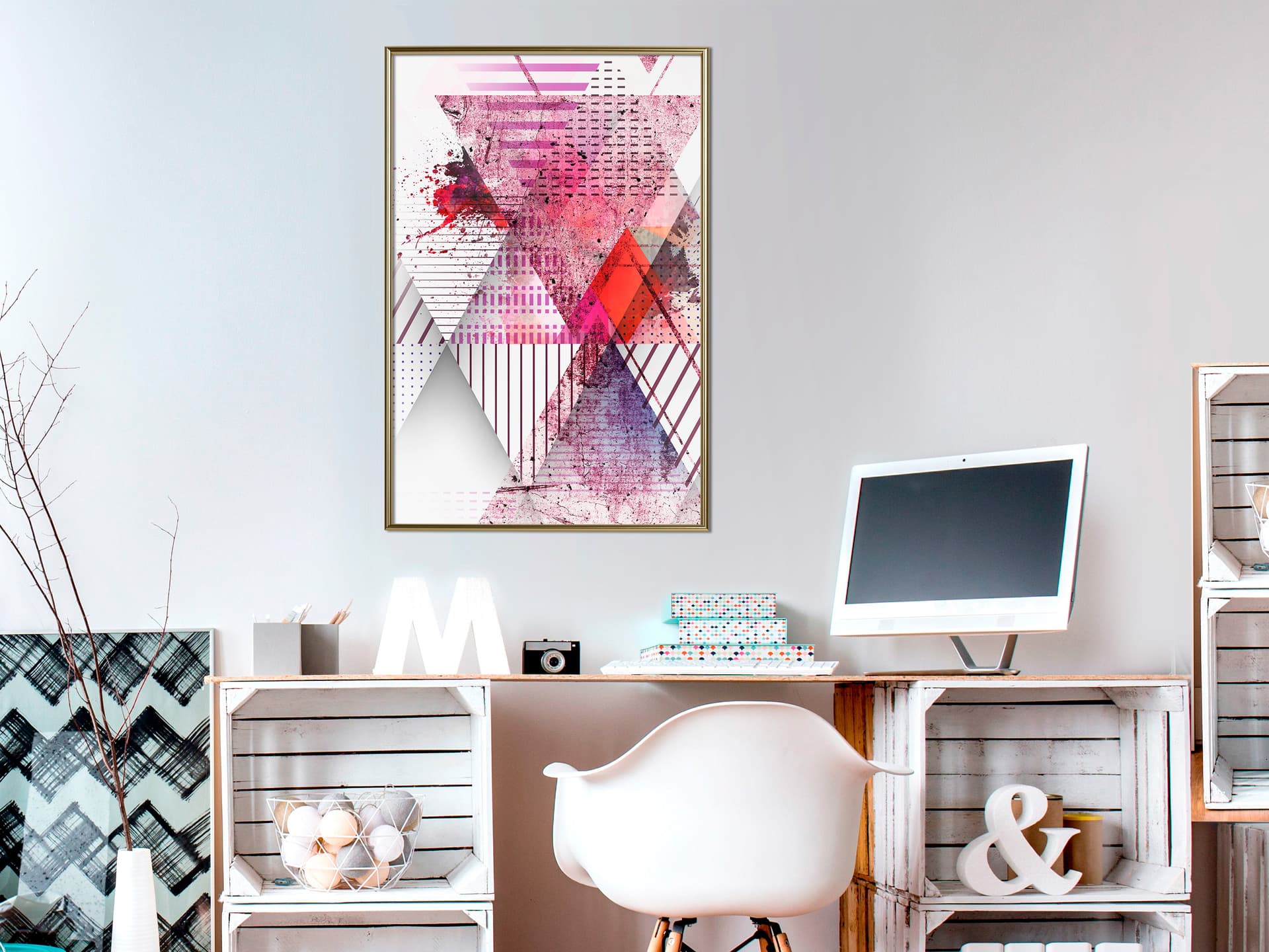 

Plakat - Patchwork I (rozmiar 30x45, wykończenie Rama złota)