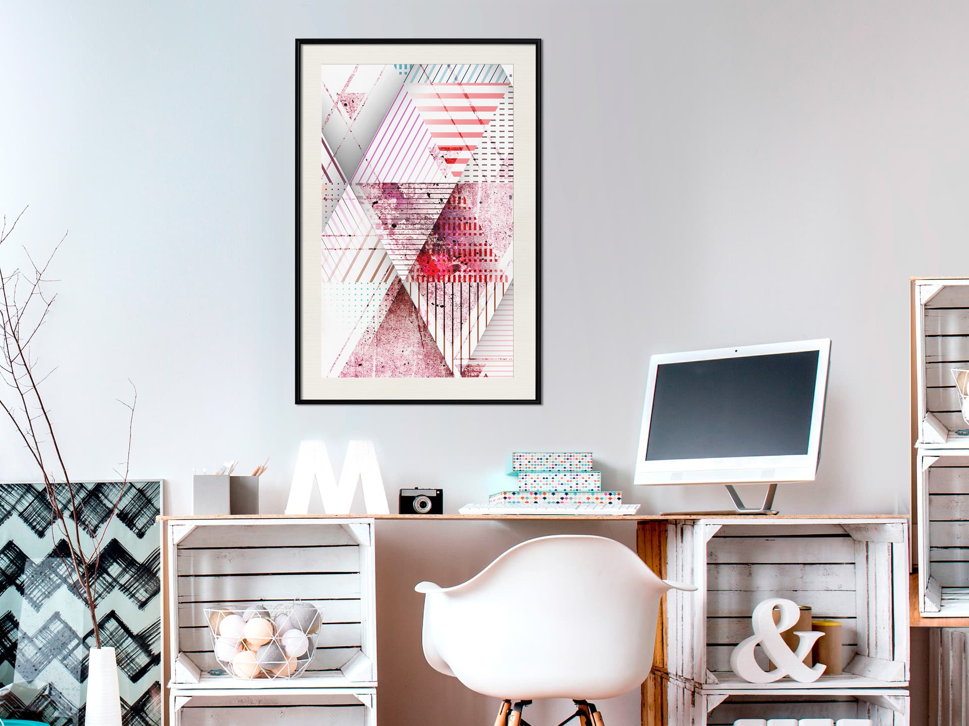 

Plakat - Patchwork II (rozmiar 20x30, wykończenie Rama czarna z passe-partout)