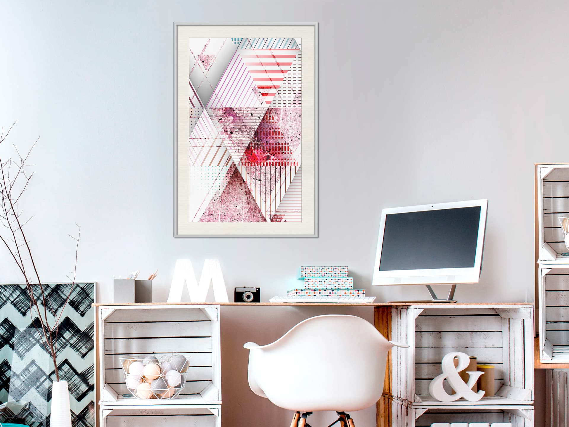 

Plakat - Patchwork II (rozmiar 30x45, wykończenie Rama biała z passe-partout)