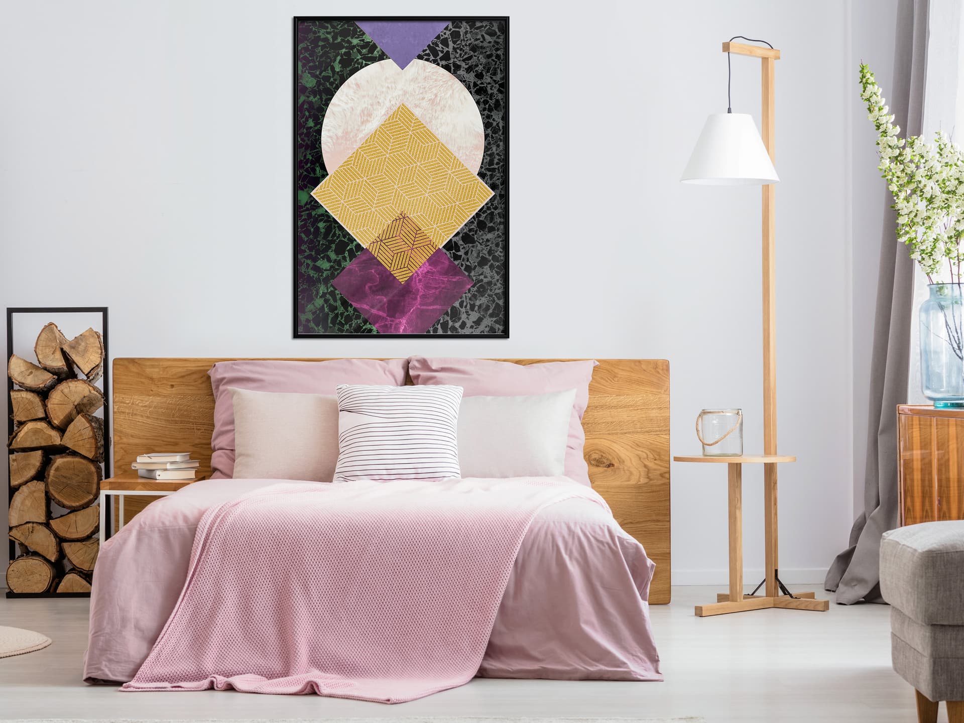

Plakat - Kwadraty i koło (rozmiar 20x30, wykończenie Rama czarna)