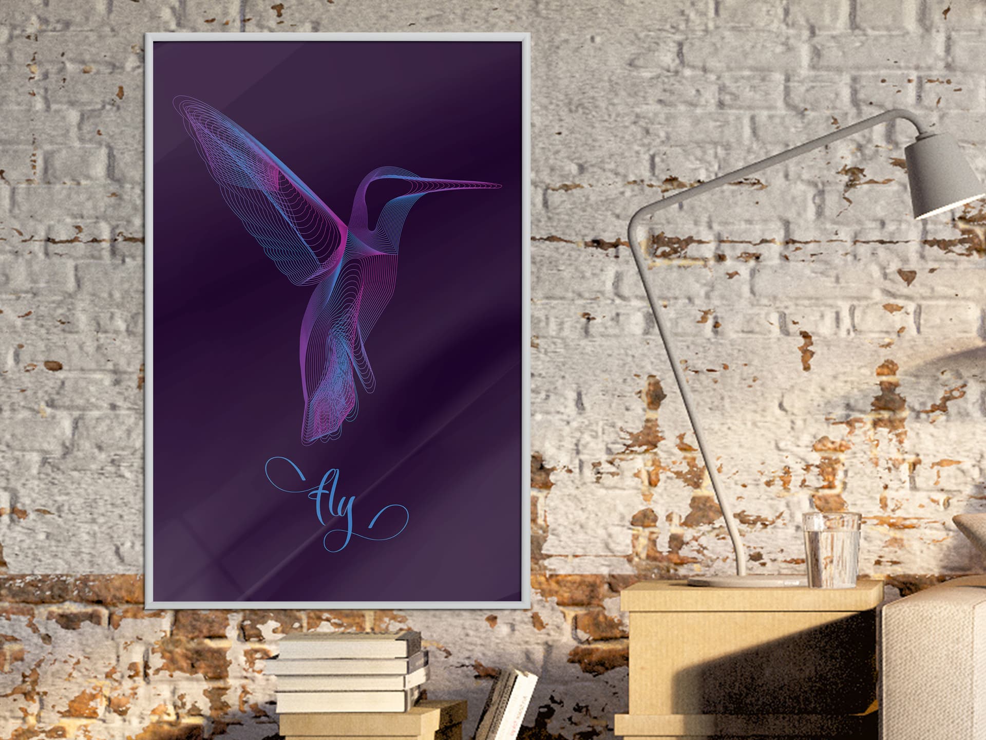 

Plakat - Fluorescencyjny koliber (rozmiar 30x45, wykończenie Rama biała)