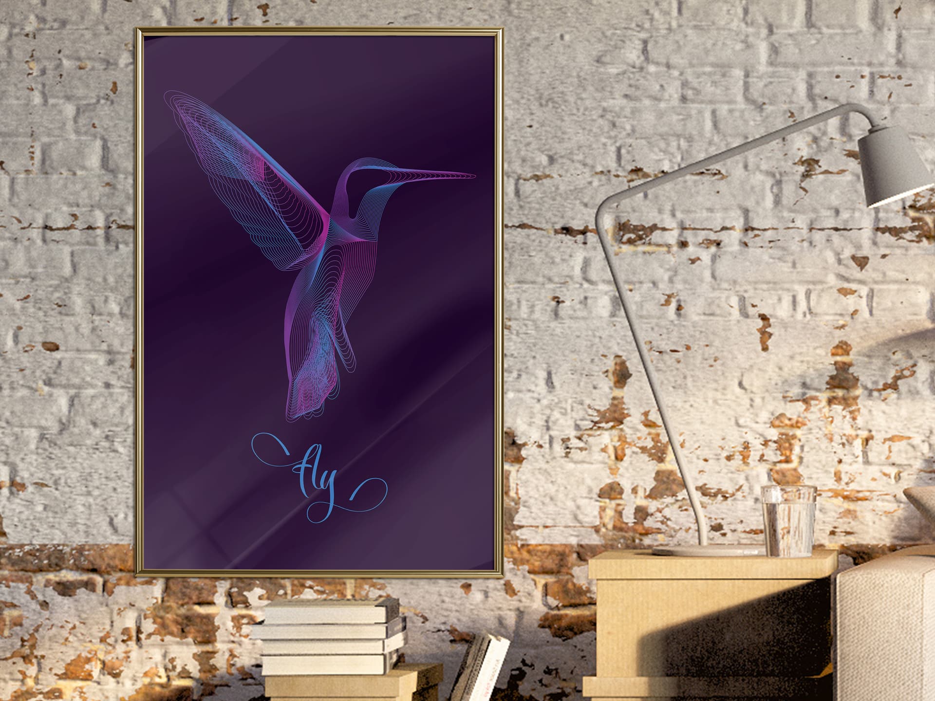 

Plakat - Fluorescencyjny koliber (rozmiar 40x60, wykończenie Rama złota)