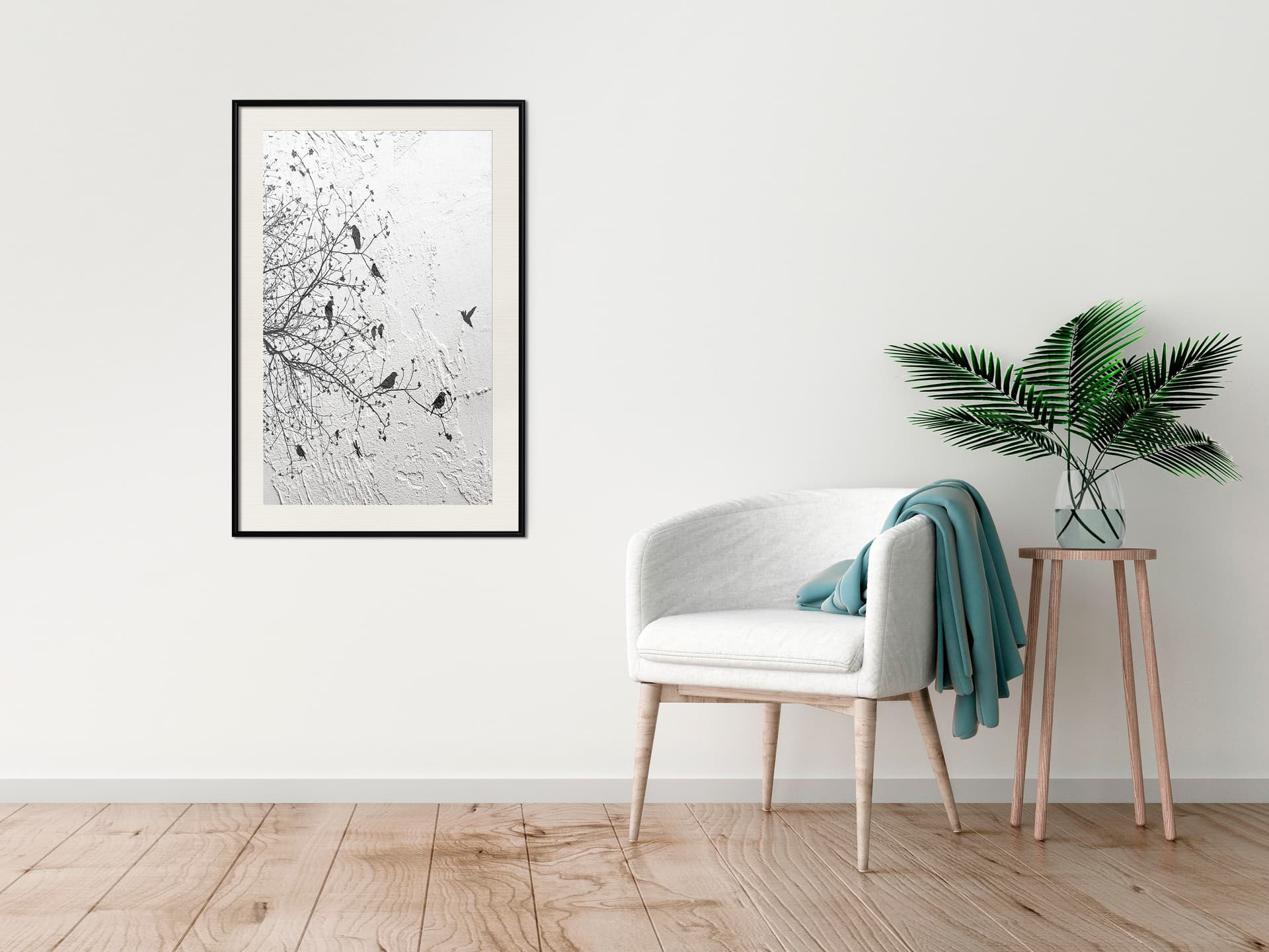 

Plakat - Świergot I (rozmiar 40x60, wykończenie Rama czarna z passe-partout)