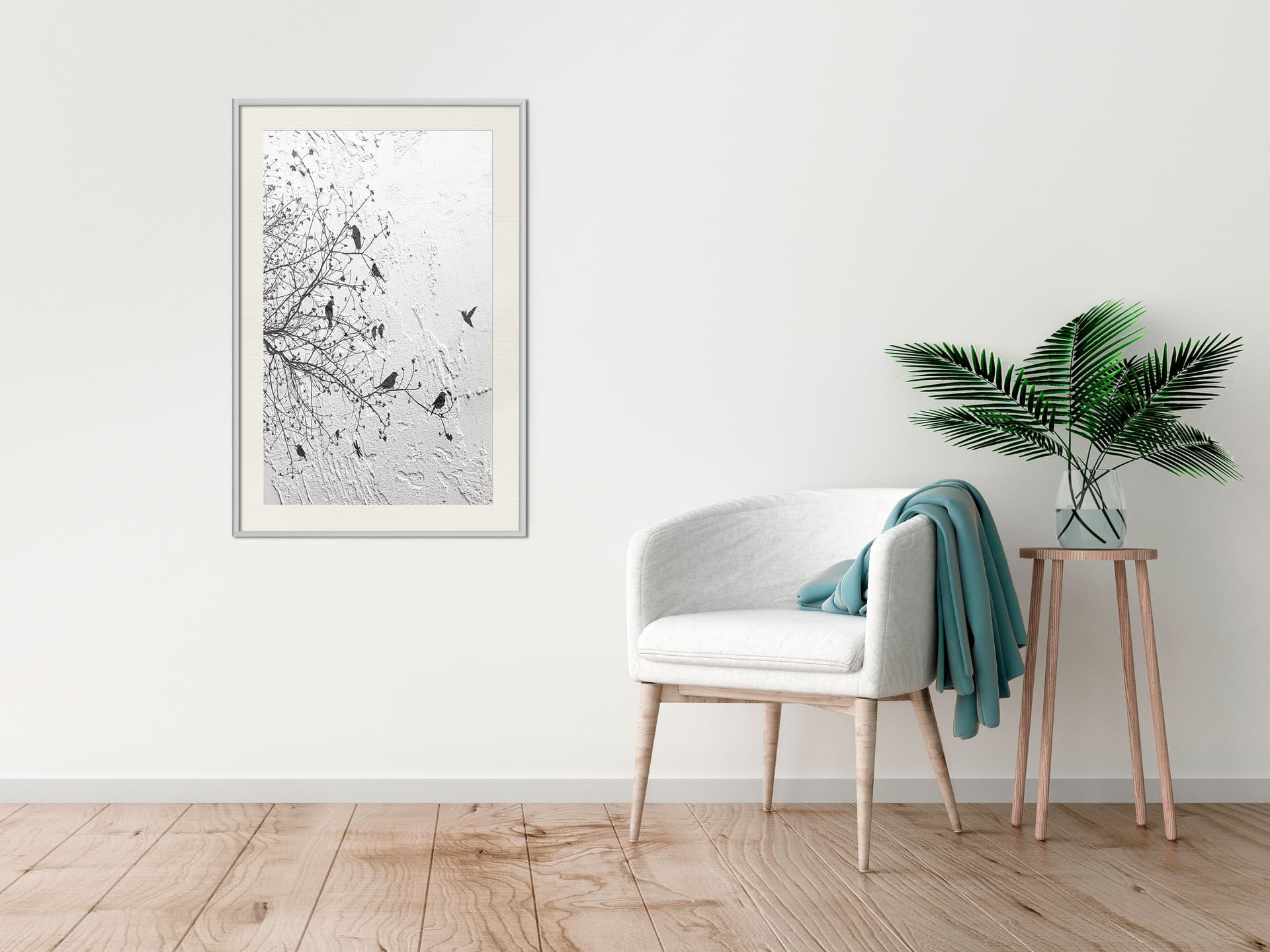 

Plakat - Świergot I (rozmiar 20x30, wykończenie Rama biała z passe-partout)