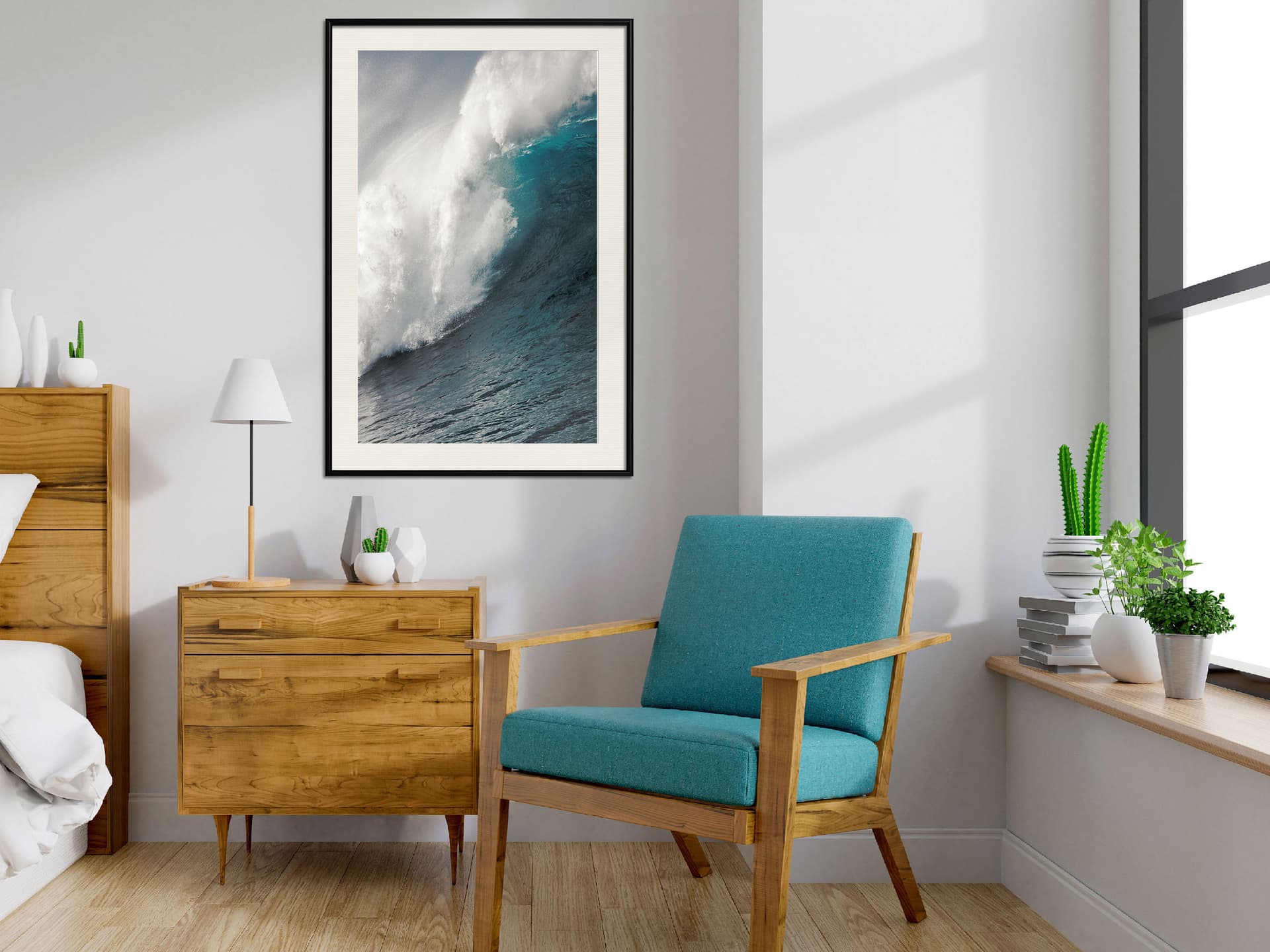 

Plakat - Potęga oceanu (rozmiar 20x30, wykończenie Rama czarna z passe-partout)