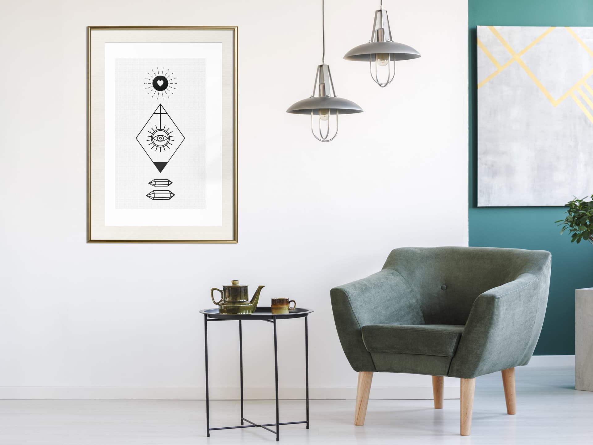 

Plakat - Intuicja (rozmiar 20x30, wykończenie Rama złota z passe-partout)