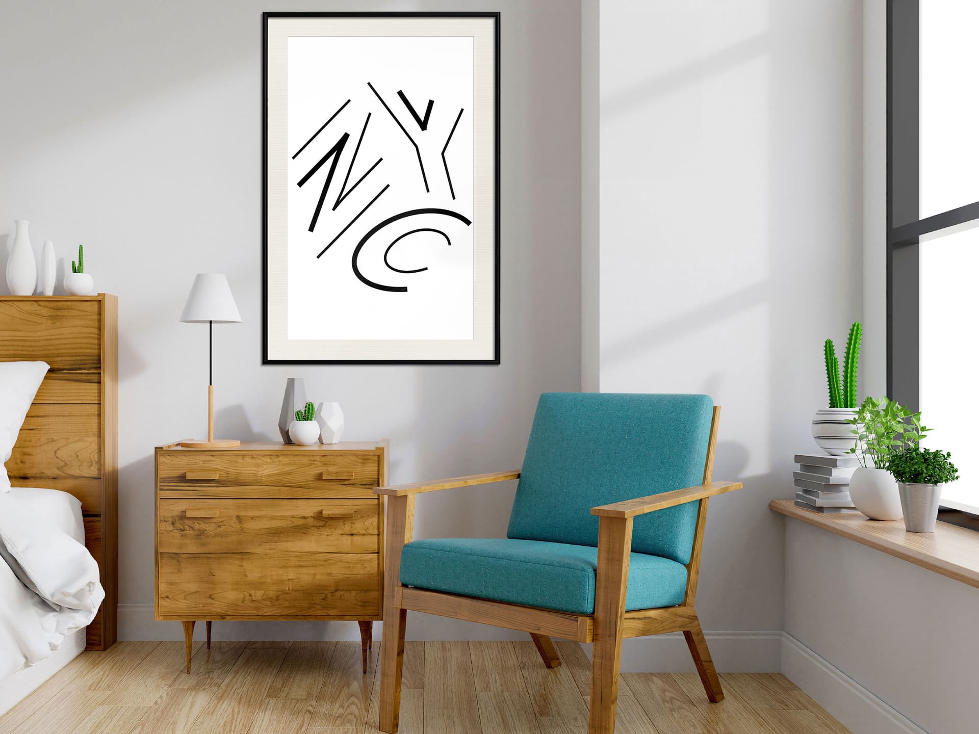 

Plakat - Trzy litery (rozmiar 40x60, wykończenie Rama czarna z passe-partout)