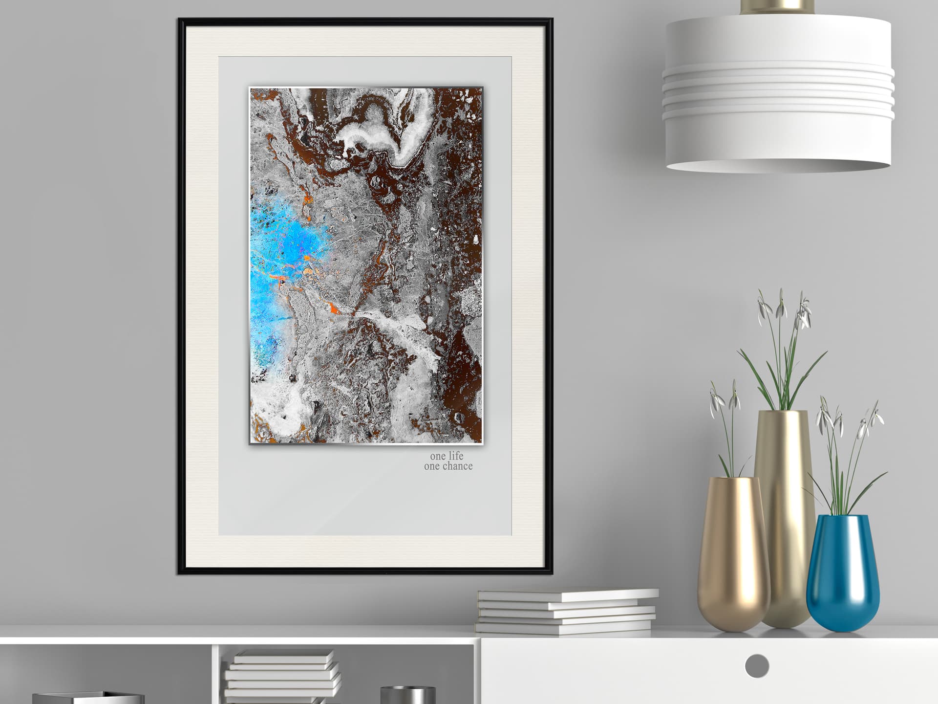 

Plakat - Jedno życie (rozmiar 20x30, wykończenie Rama czarna z passe-partout)