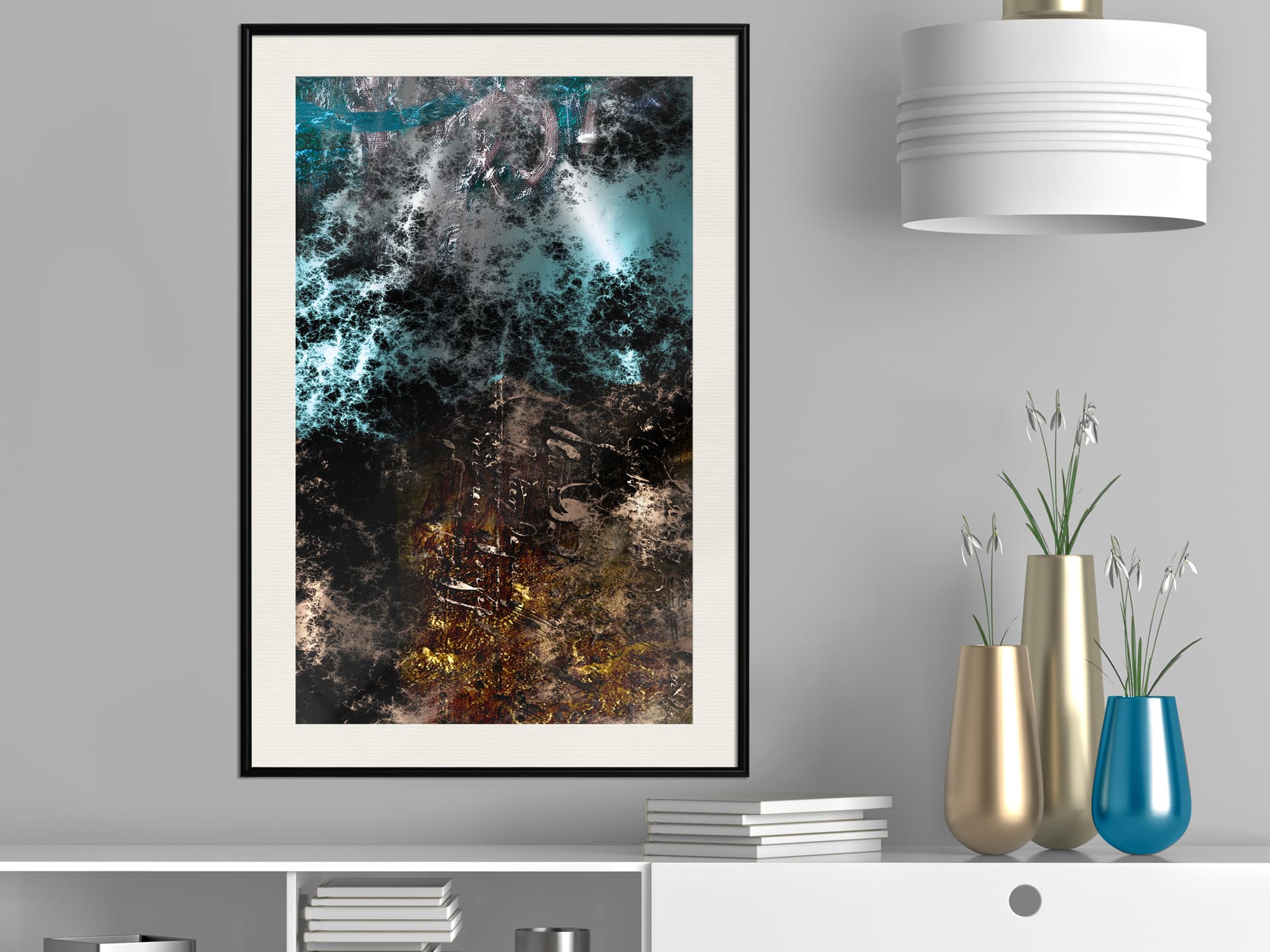 

Plakat - Ciemna materia I (rozmiar 30x45, wykończenie Rama czarna z passe-partout)