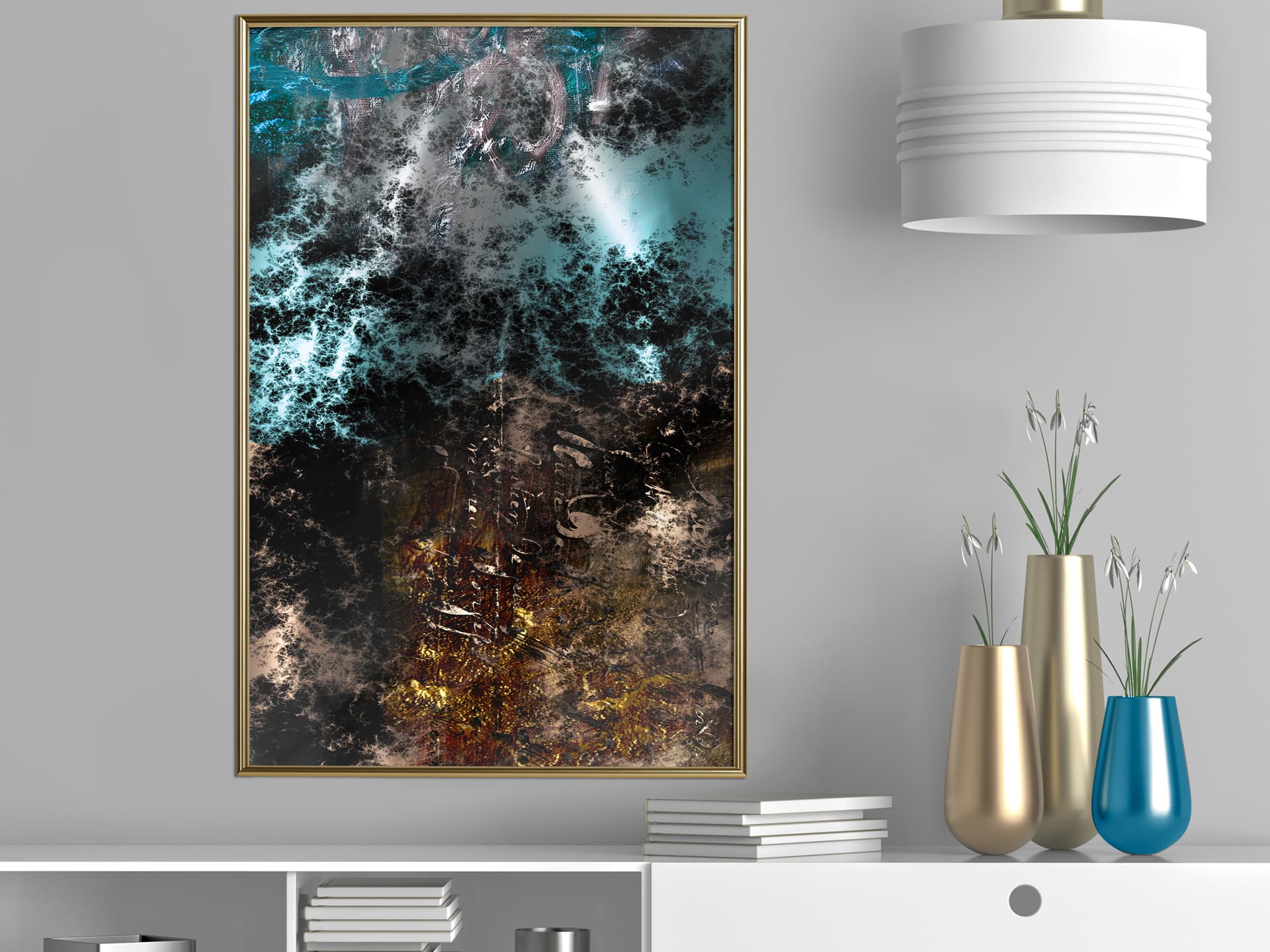 

Plakat - Ciemna materia I (rozmiar 30x45, wykończenie Rama złota)