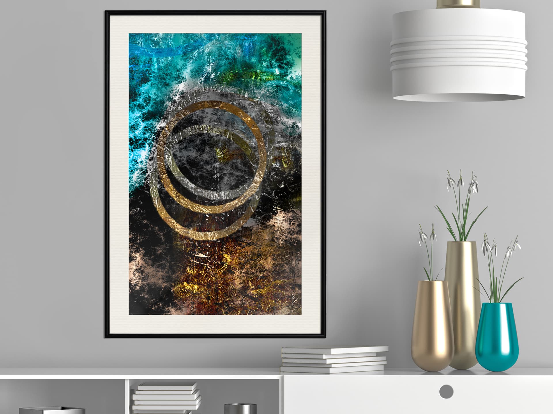 

Plakat - Ciemna materia II (rozmiar 30x45, wykończenie Rama czarna z passe-partout)