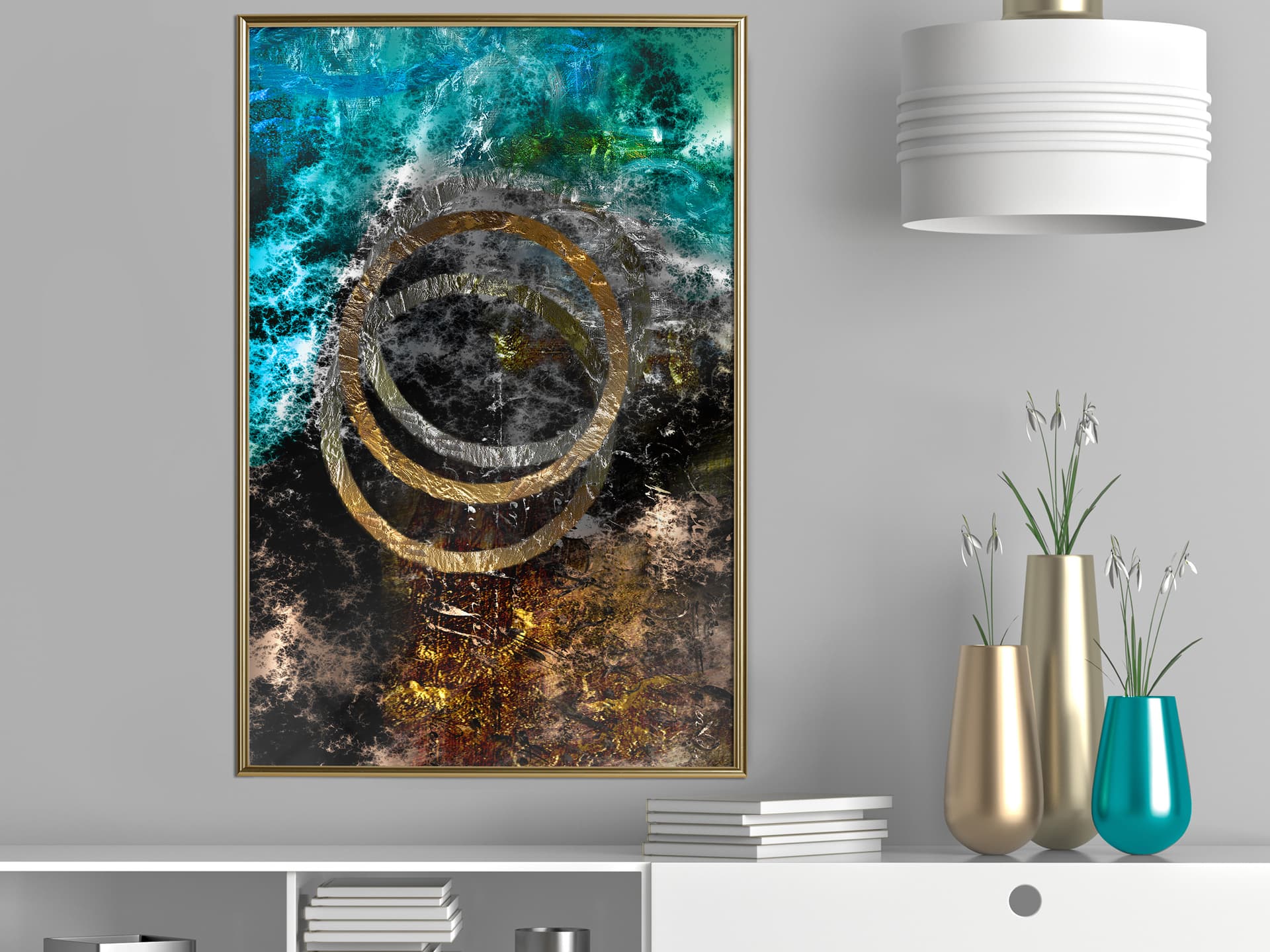 

Plakat - Ciemna materia II (rozmiar 20x30, wykończenie Rama złota)