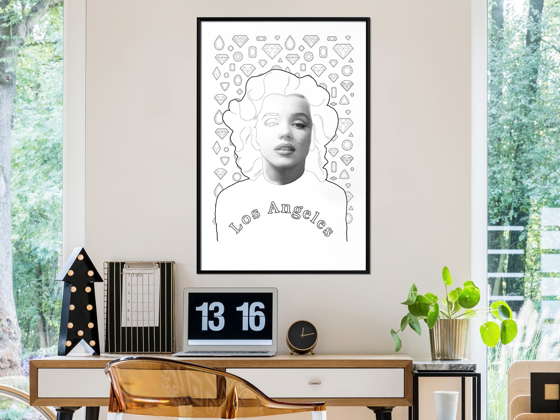 

Plakat - Marylin w Los Angeles (rozmiar 40x60, wykończenie Rama czarna)