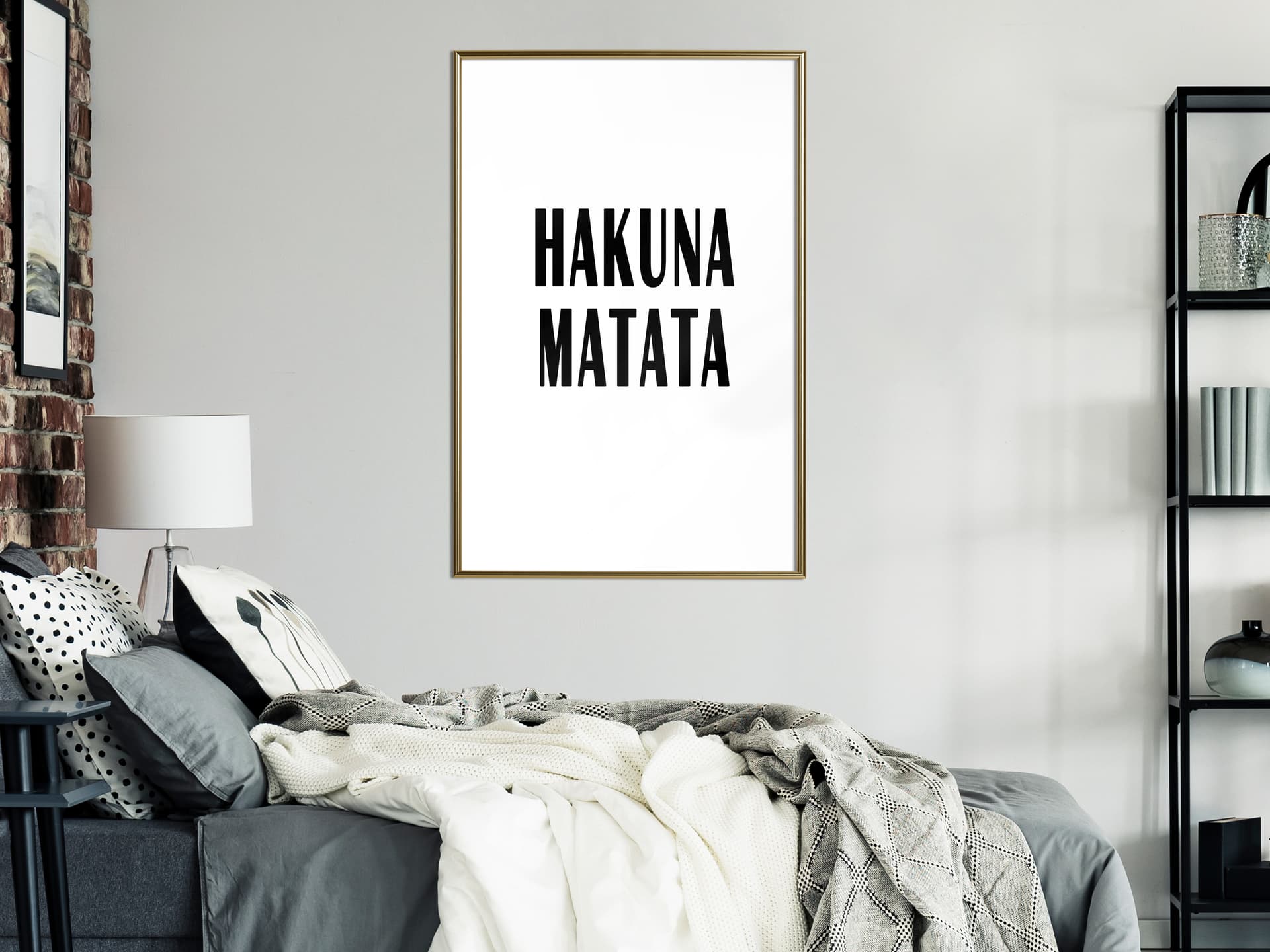 

Plakat - Hakuna Matata (rozmiar 20x30, wykończenie Rama złota)