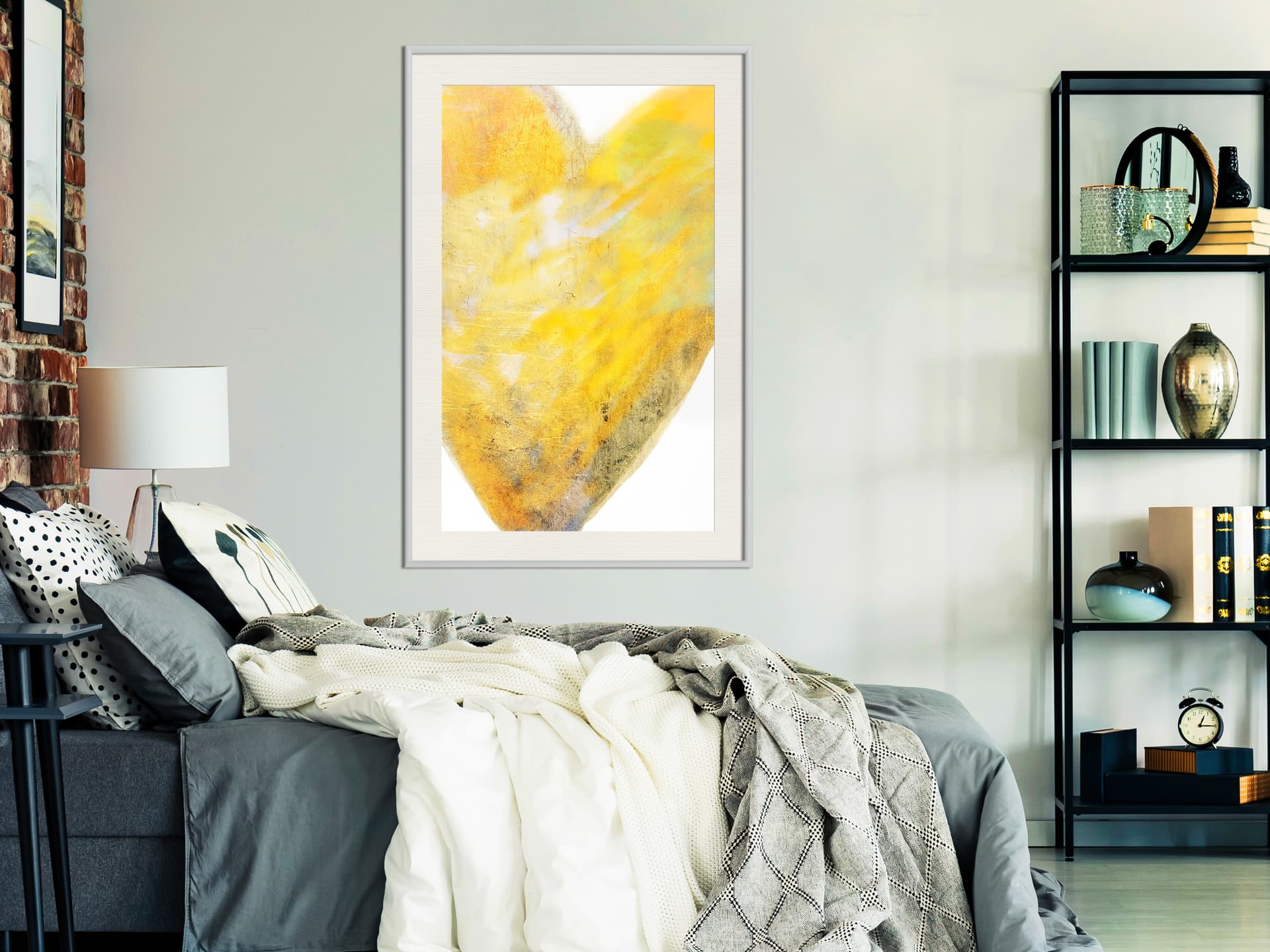 

Plakat - Bursztynowe serce (rozmiar 20x30, wykończenie Rama biała z passe-partout)