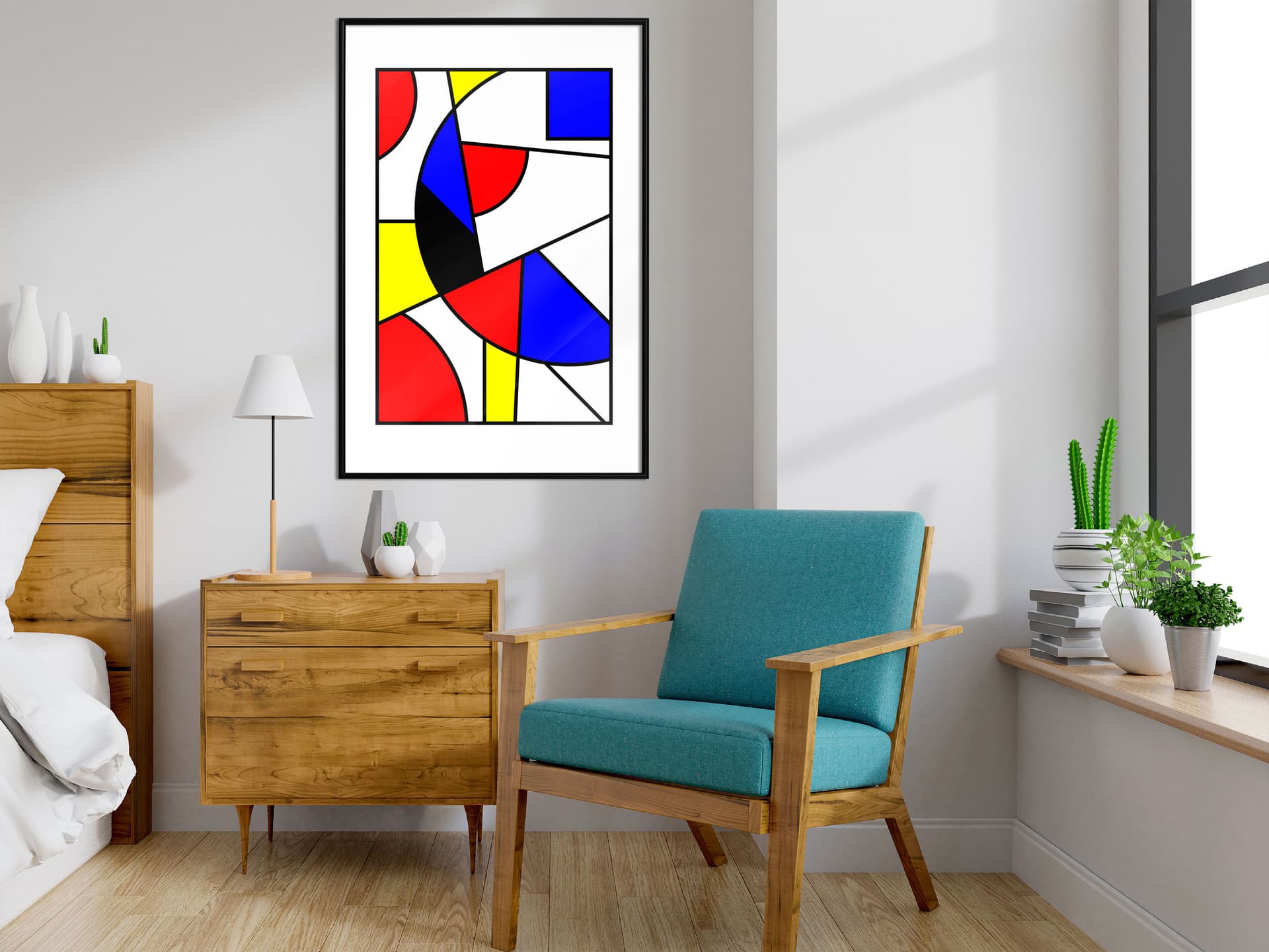 

Plakat - Kompozycja neoplastyczna (rozmiar 40x60, wykończenie Rama czarna)