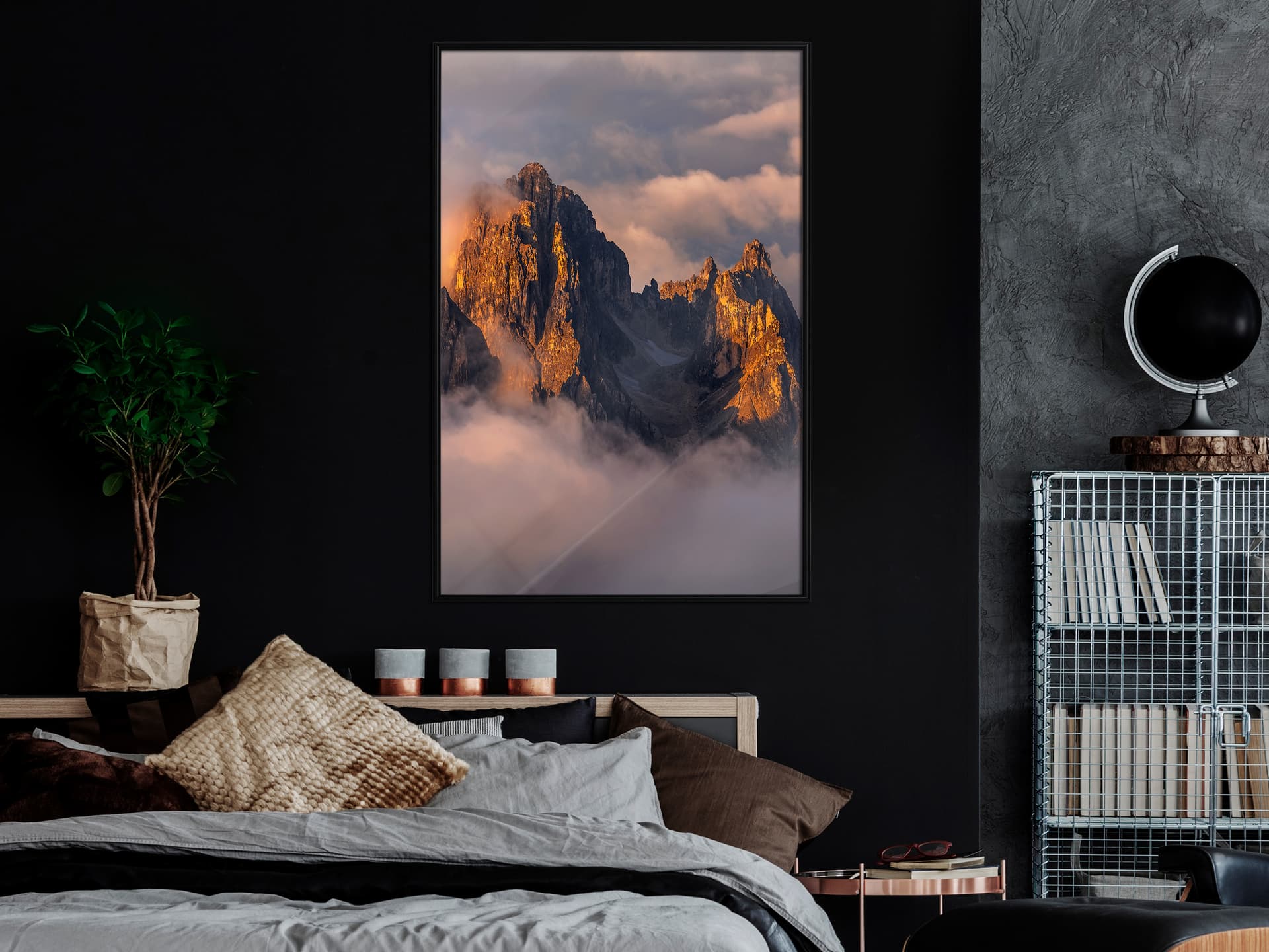 

Plakat - Dosięgnąć chmur (rozmiar 20x30, wykończenie Rama czarna)