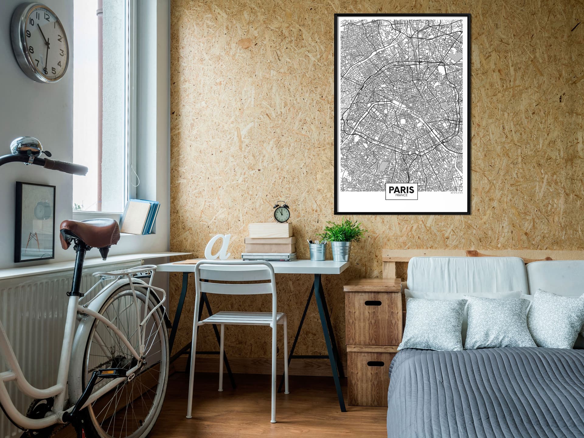 

Plakat - Plan miasta: Paryż (rozmiar 30x45, wykończenie Rama czarna)