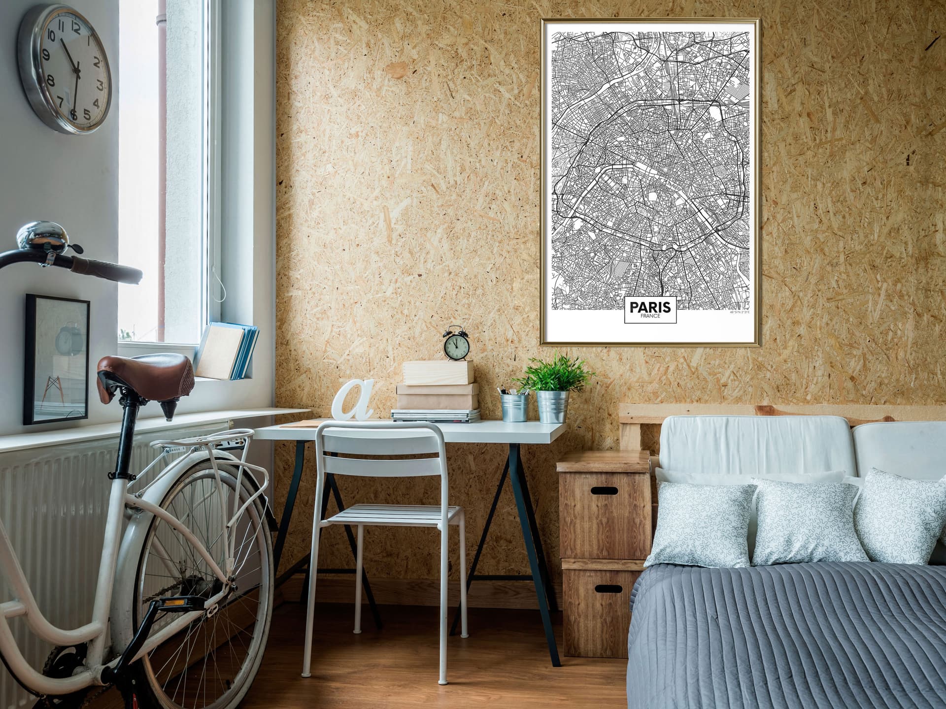 

Plakat - Plan miasta: Paryż (rozmiar 20x30, wykończenie Rama złota)