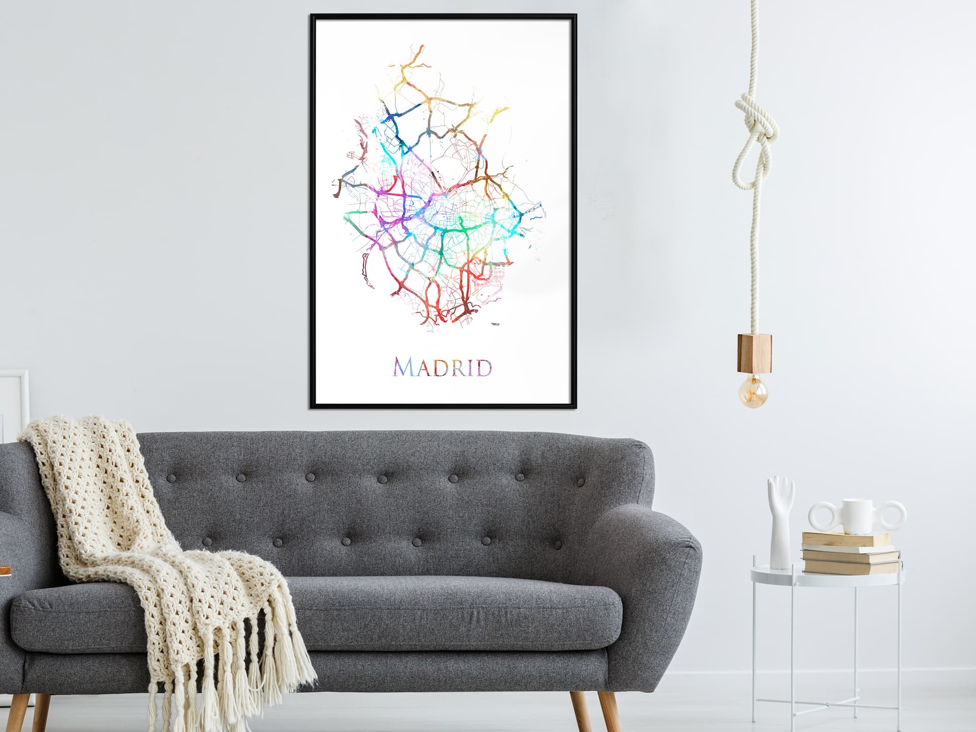

Plakat - Plan miasta: Madryt (kolorowy) (rozmiar 40x60, wykończenie Rama czarna)