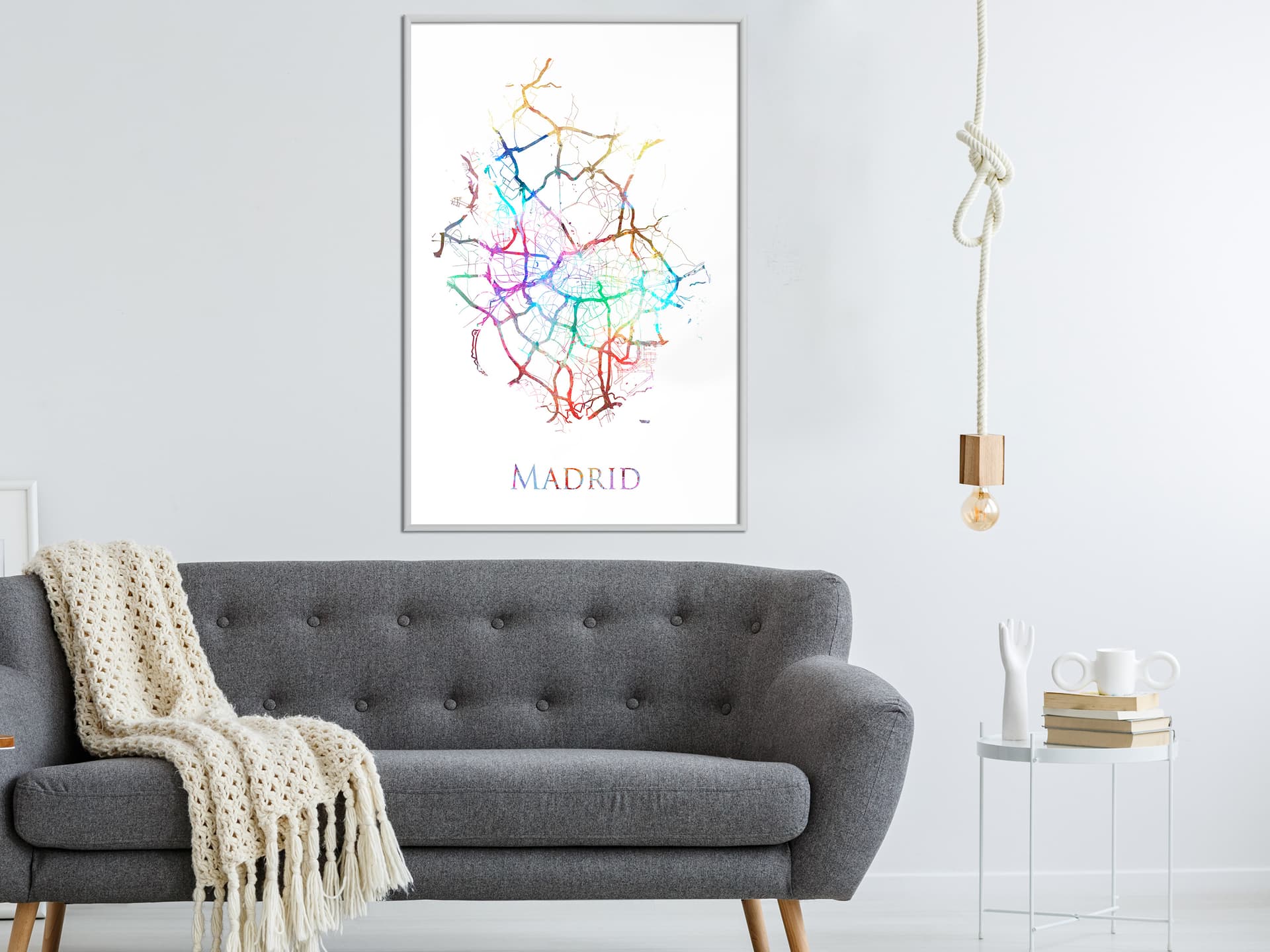

Plakat - Plan miasta: Madryt (kolorowy) (rozmiar 20x30, wykończenie Rama biała)