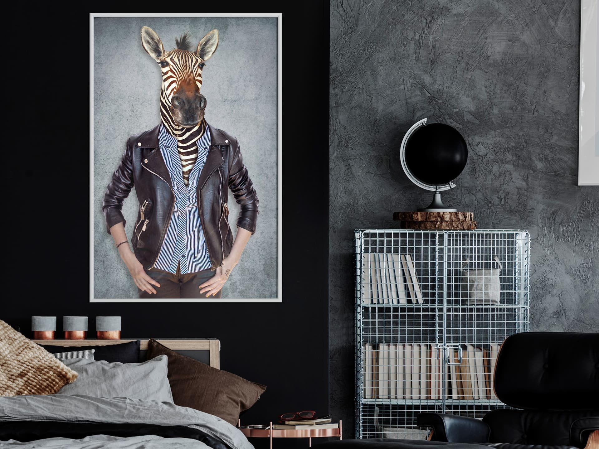 

Plakat - Zwierzęce alter ego: Zebra (rozmiar 40x60, wykończenie Rama biała)