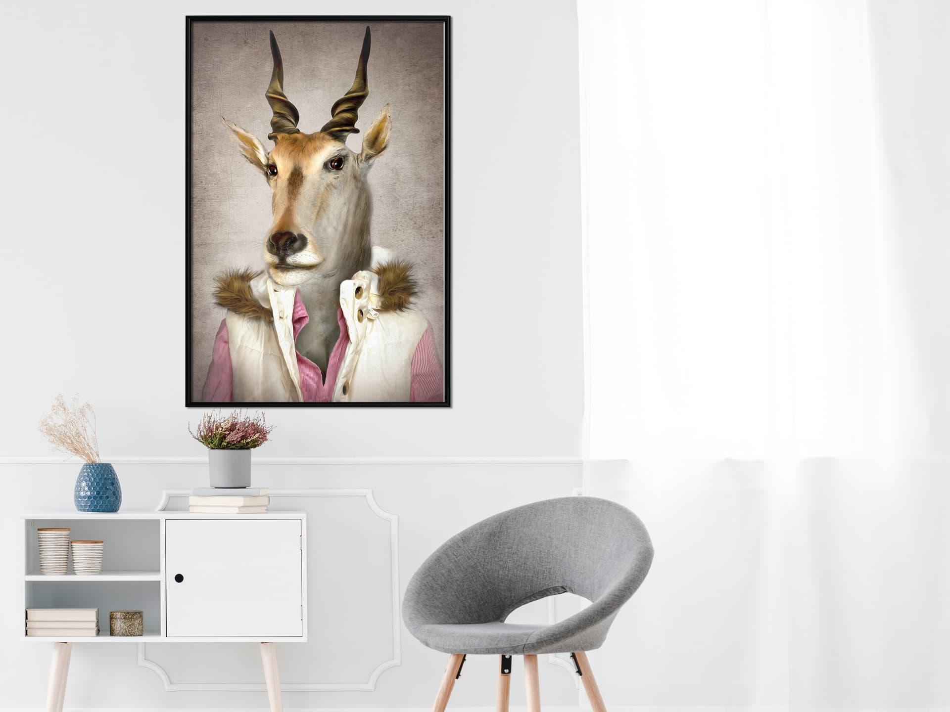 

Plakat - Zwierzęce alter ego: Antylopa (rozmiar 20x30, wykończenie Rama czarna)