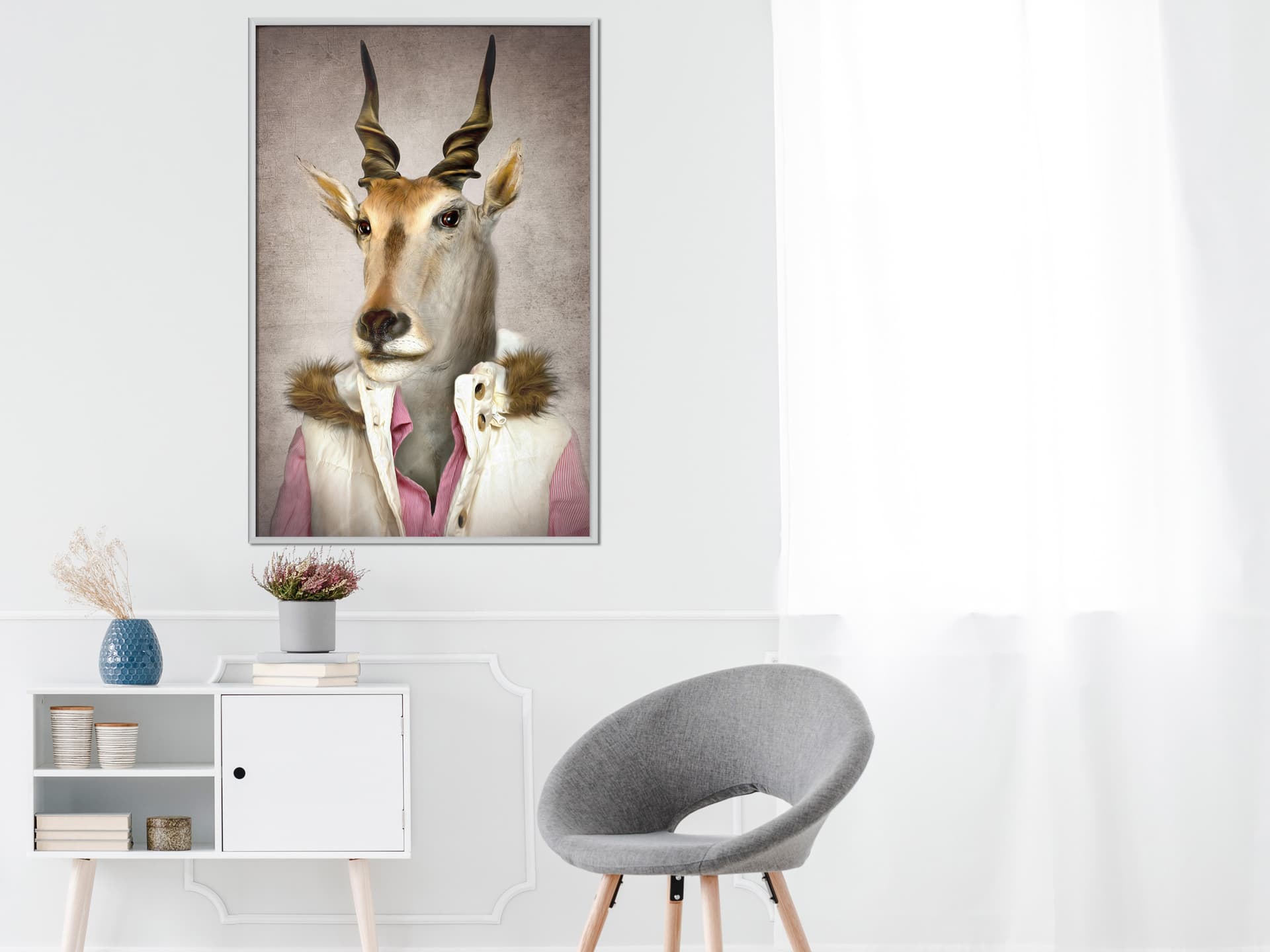 

Plakat - Zwierzęce alter ego: Antylopa (rozmiar 20x30, wykończenie Rama biała)
