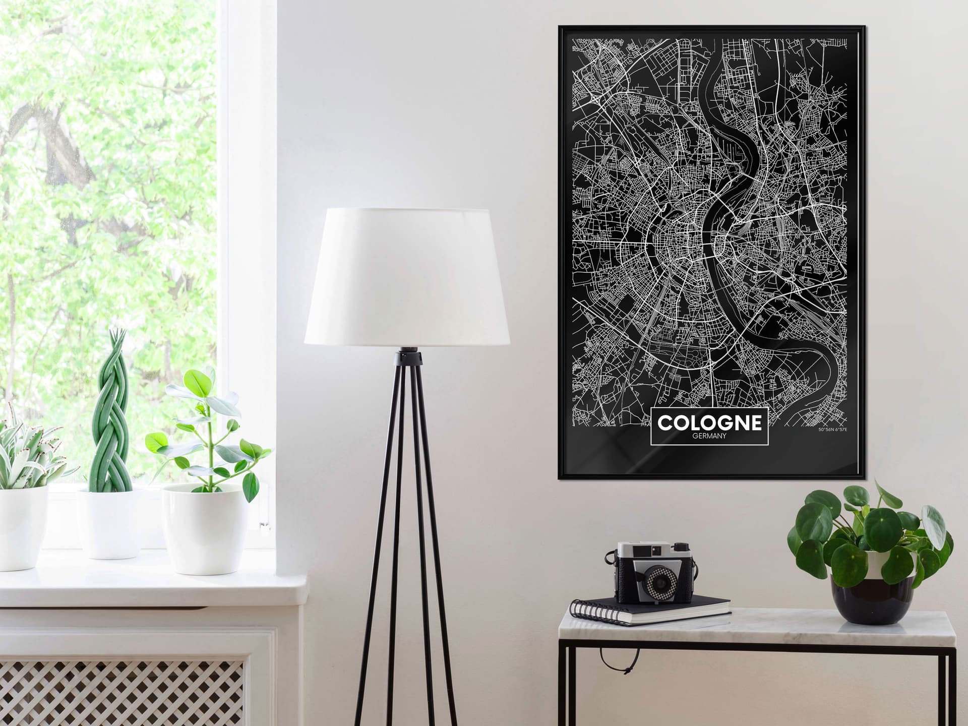 

Plakat - Plan miasta: Kolonia (ciemny) (rozmiar 30x45, wykończenie Rama czarna)