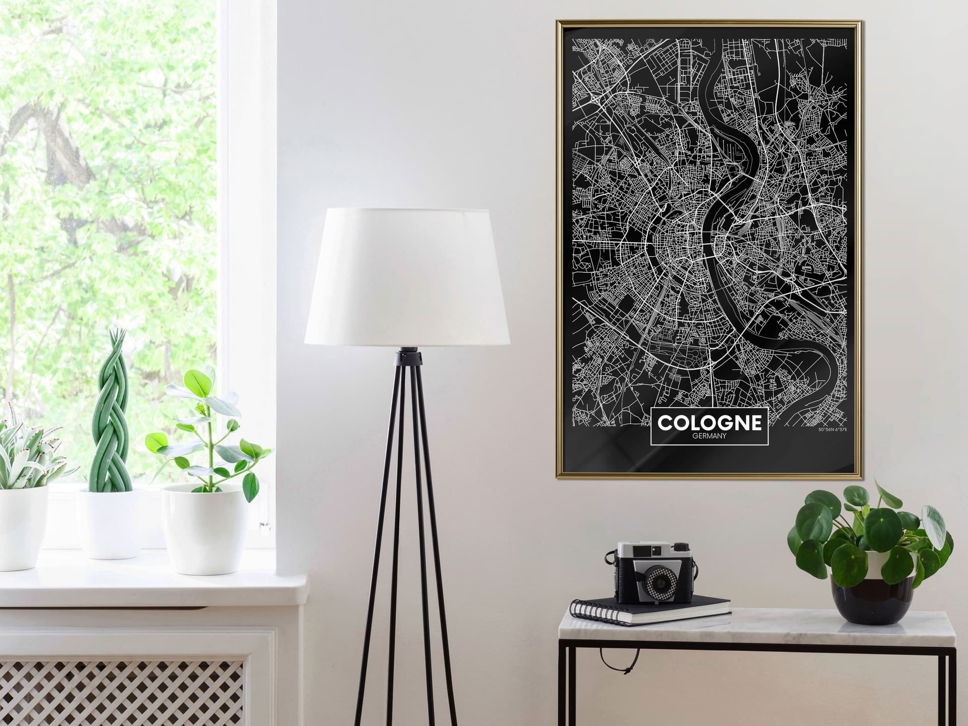 

Plakat - Plan miasta: Kolonia (ciemny) (rozmiar 30x45, wykończenie Rama złota)