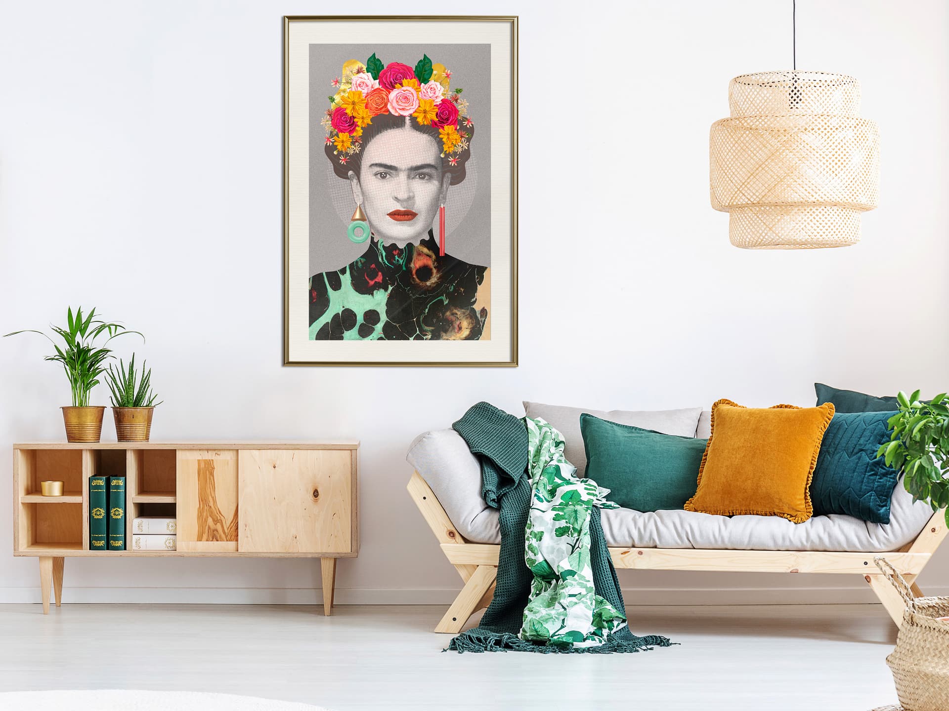 

Plakat - Charyzmatyczna Frida (rozmiar 20x30, wykończenie Rama złota z passe-partout)