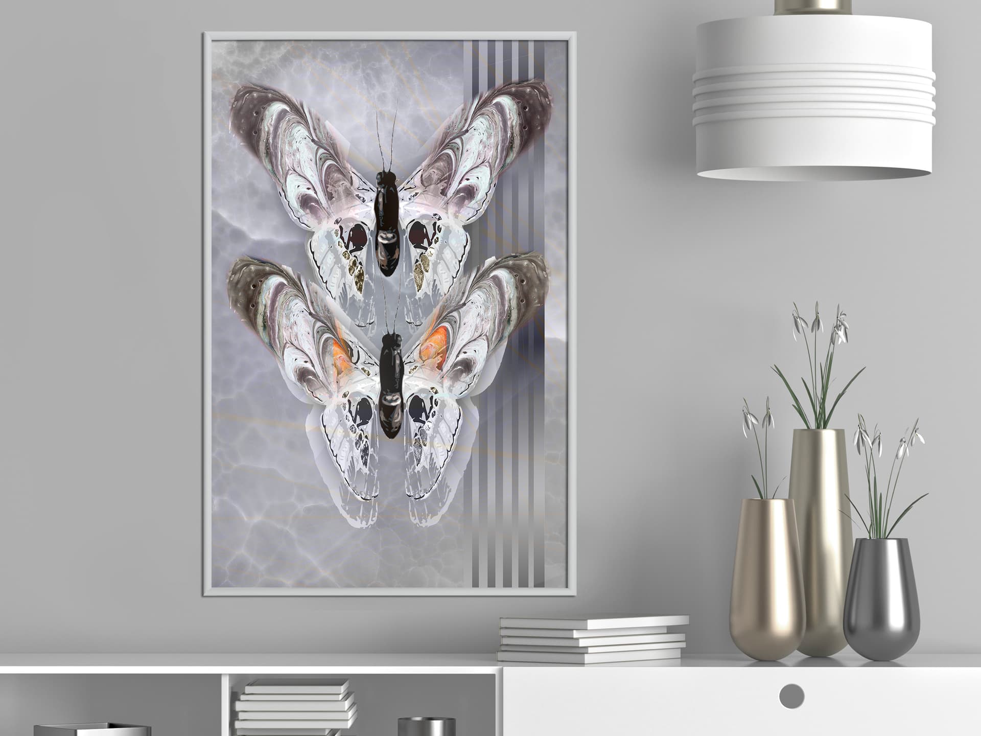 

Plakat - Dwie ćmy (rozmiar 40x60, wykończenie Rama biała)