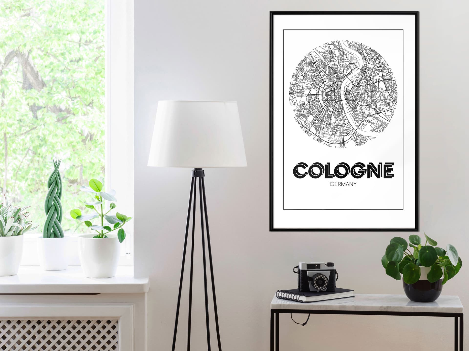 

Plakat - Plan miasta: Kolonia (okrągły) (rozmiar 30x45, wykończenie Rama czarna)