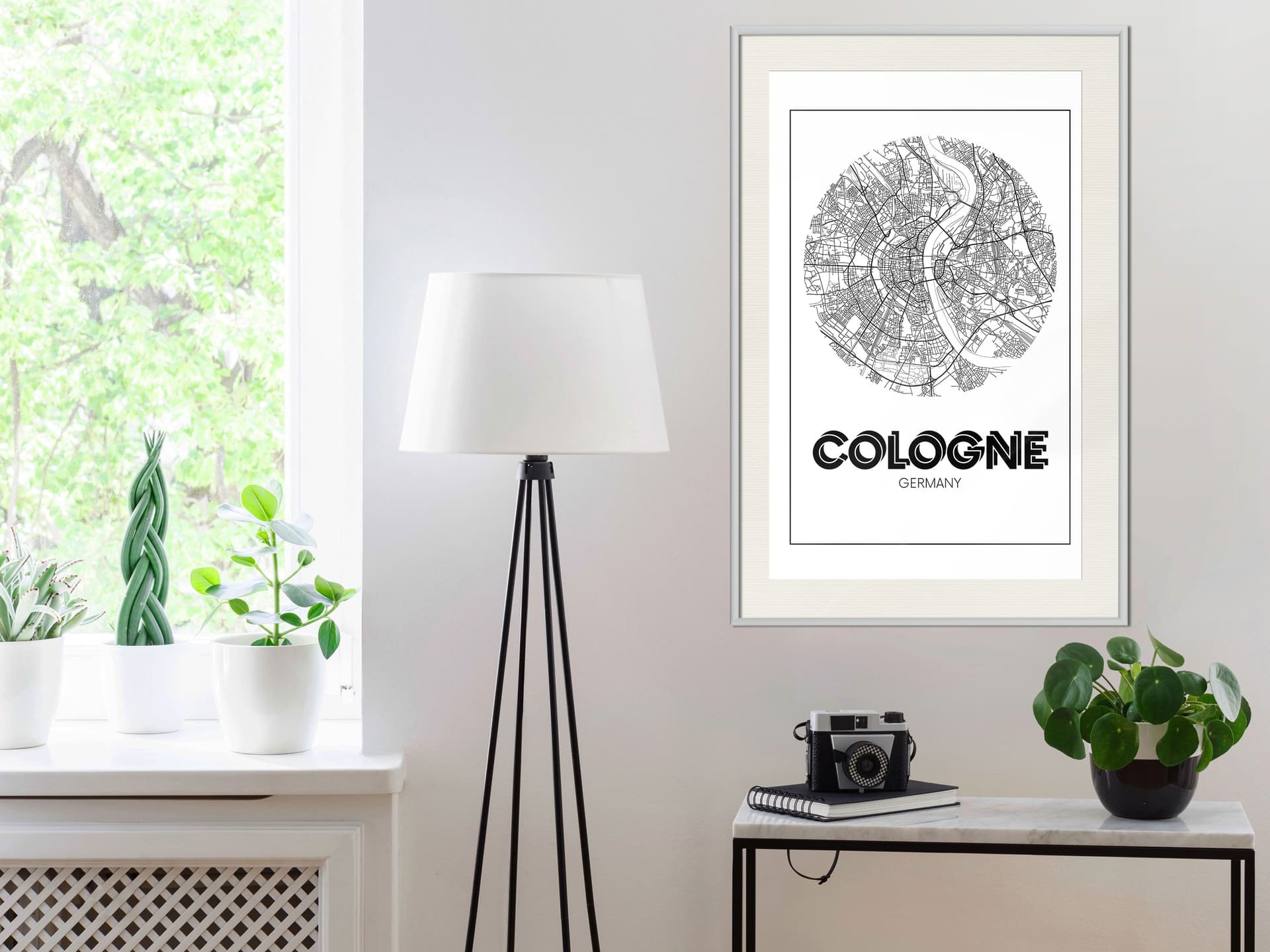 

Plakat - Plan miasta: Kolonia (okrągły) (rozmiar 20x30, wykończenie Rama biała z passe-partout)