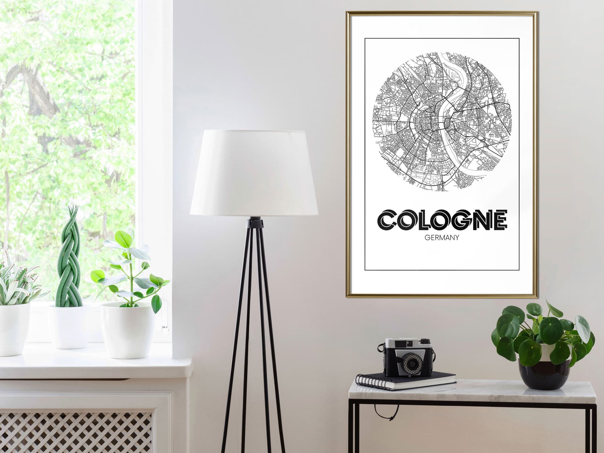 

Plakat - Plan miasta: Kolonia (okrągły) (rozmiar 40x60, wykończenie Rama złota)