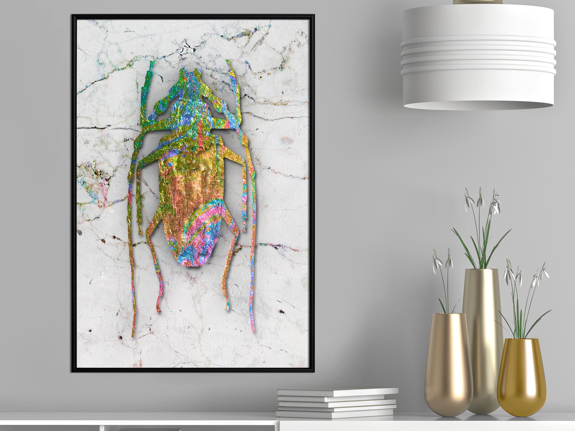 

Plakat - Opalizujący insekt (rozmiar 20x30, wykończenie Rama czarna)