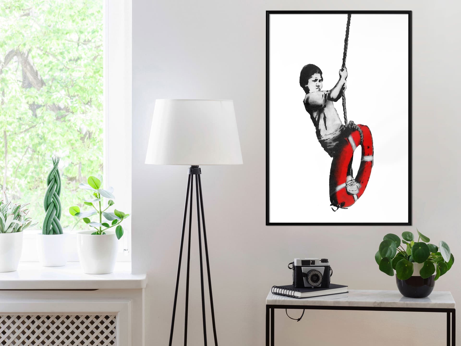 

Plakat - Banksy: Swinger (rozmiar 30x45, wykończenie Rama czarna)