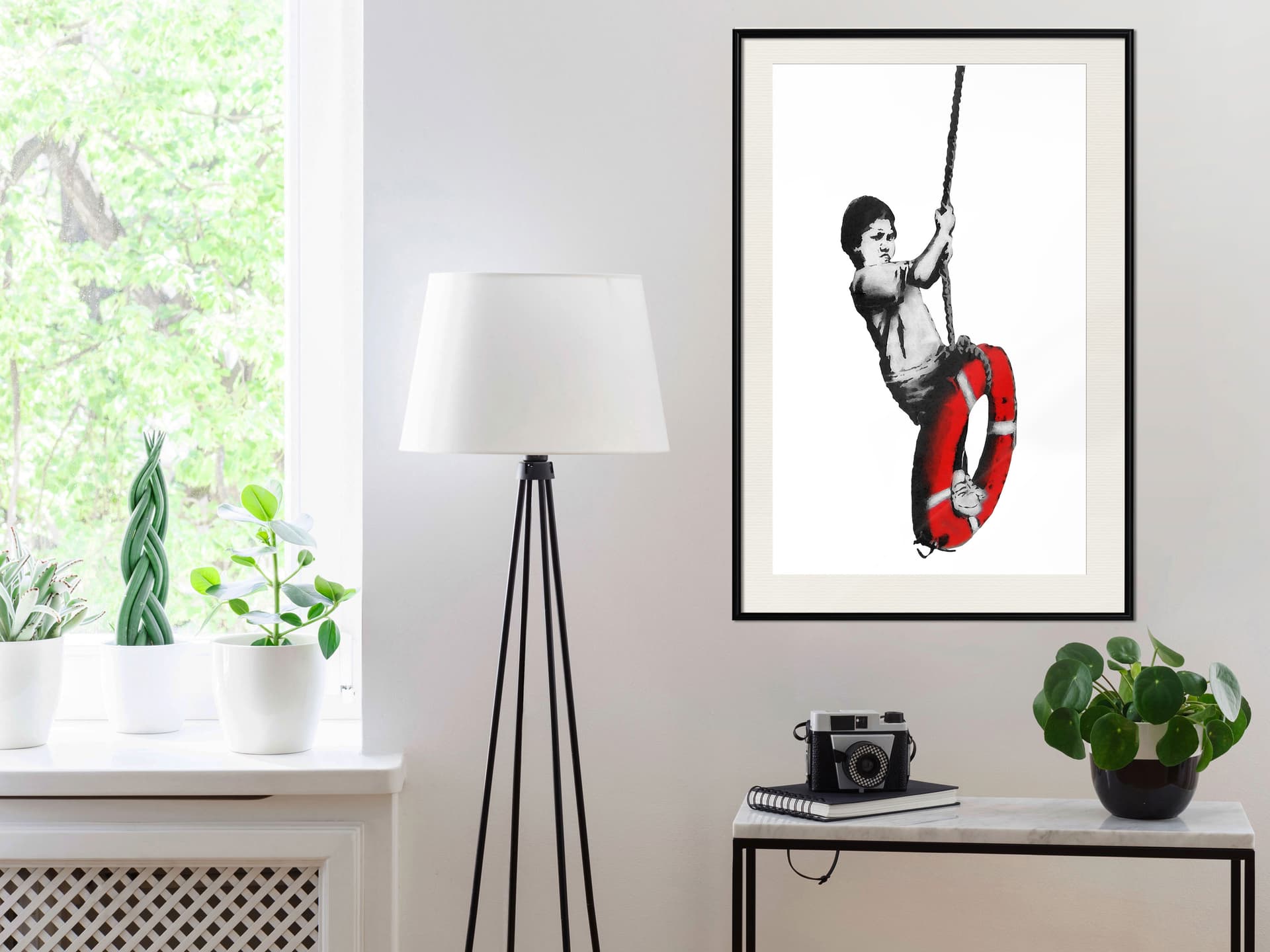 

Plakat - Banksy: Swinger (rozmiar 40x60, wykończenie Rama czarna z passe-partout)