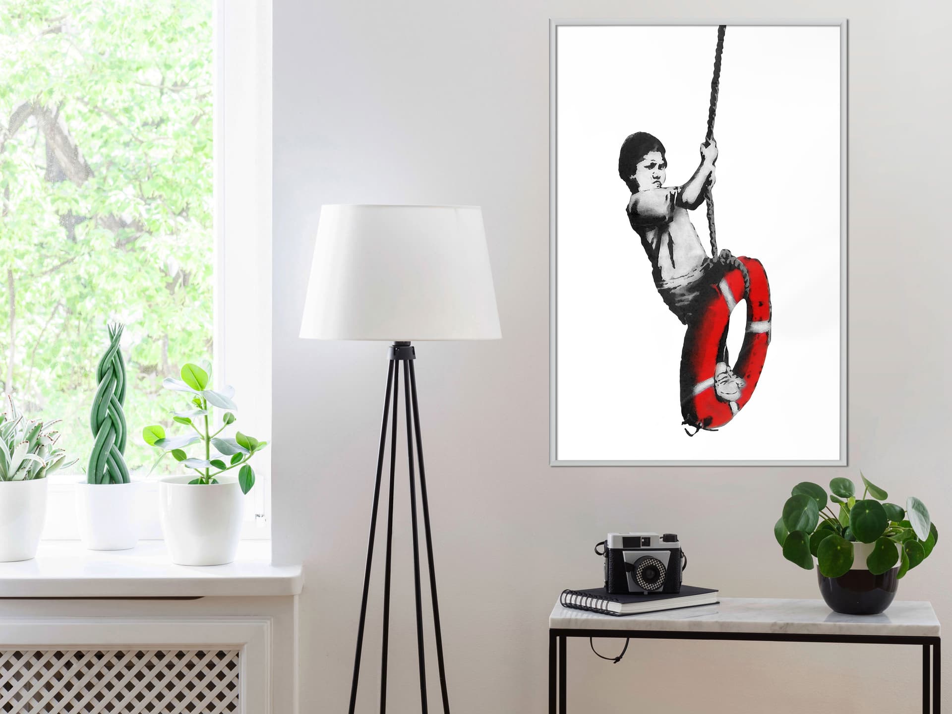 

Plakat - Banksy: Swinger (rozmiar 30x45, wykończenie Rama biała)
