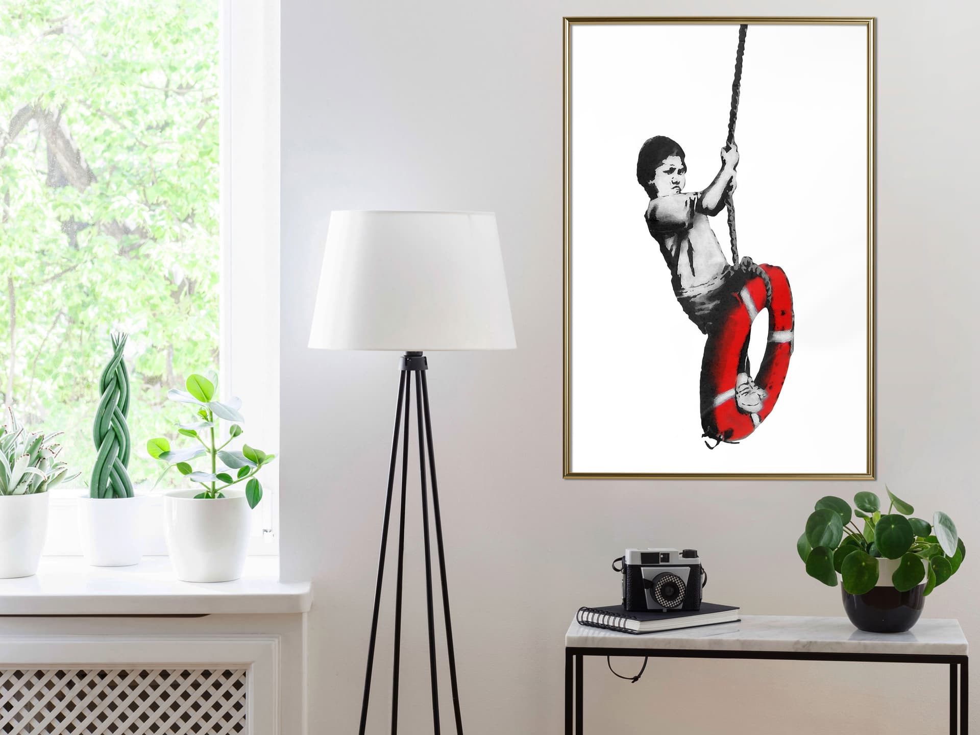 

Plakat - Banksy: Swinger (rozmiar 20x30, wykończenie Rama złota)