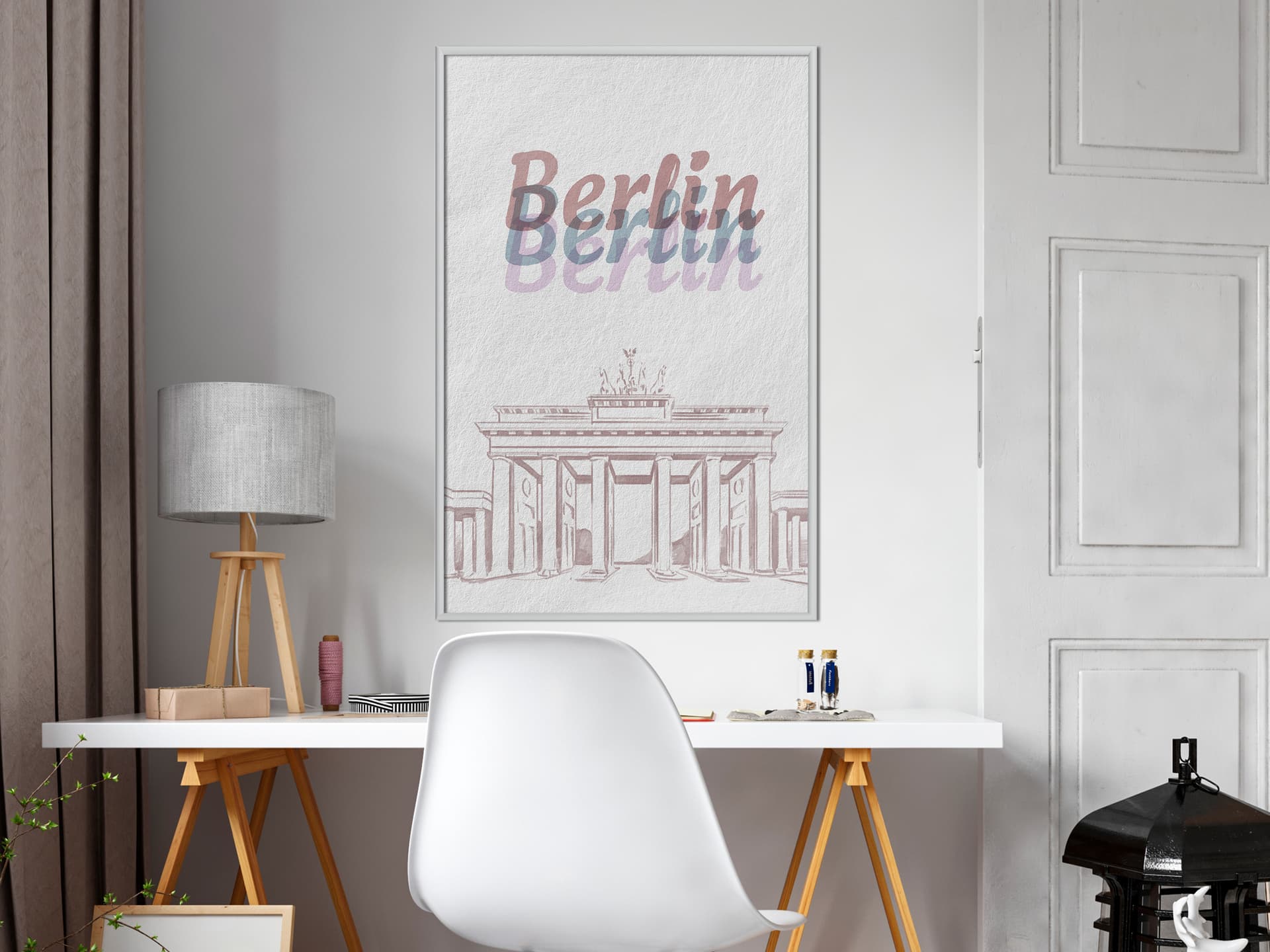 

Plakat - Pastelowy Berlin (rozmiar 30x45, wykończenie Rama biała)